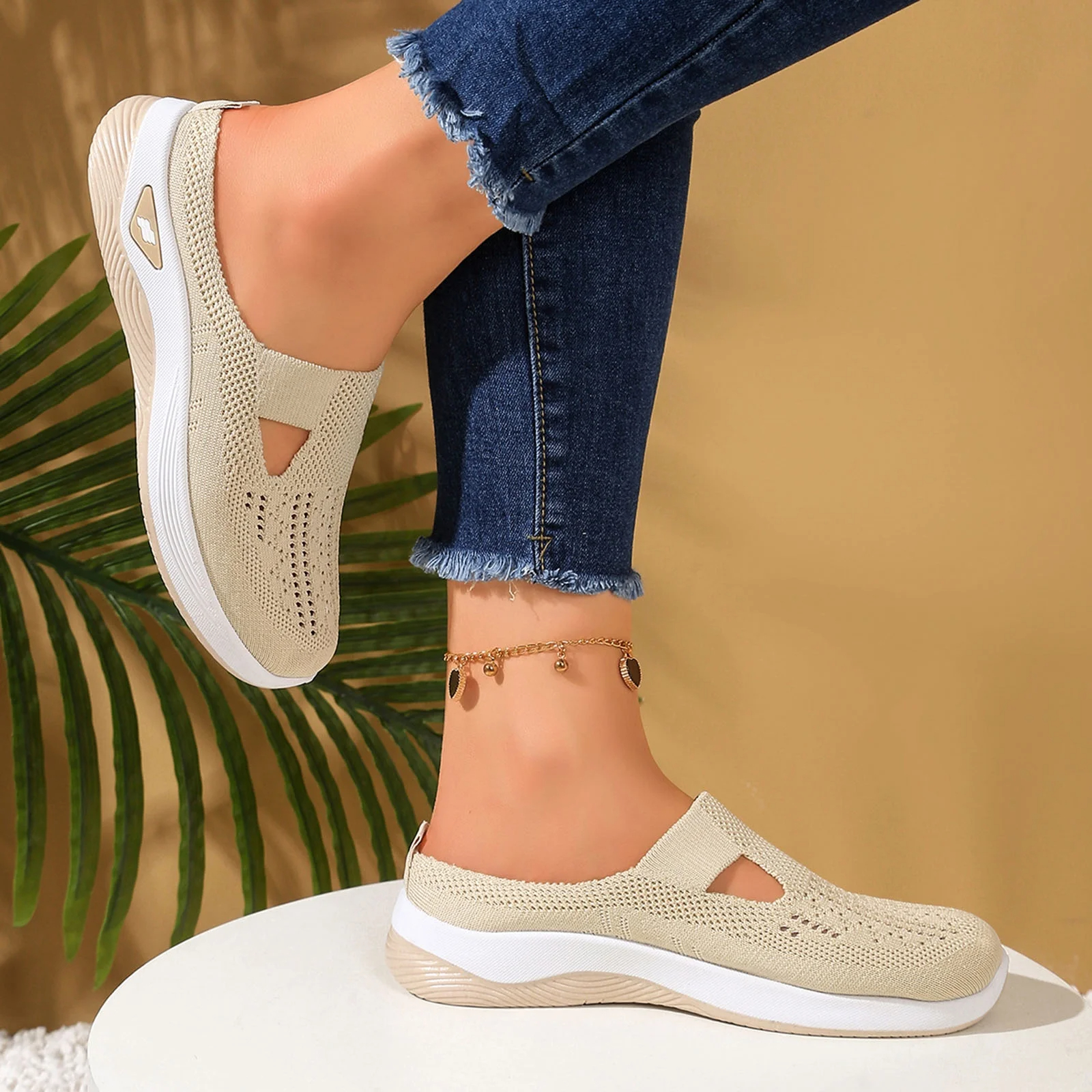 🔥66% RABATT🔥Cloud-Stride™ Damen Bequeme Atmungsaktive Strickschuhe