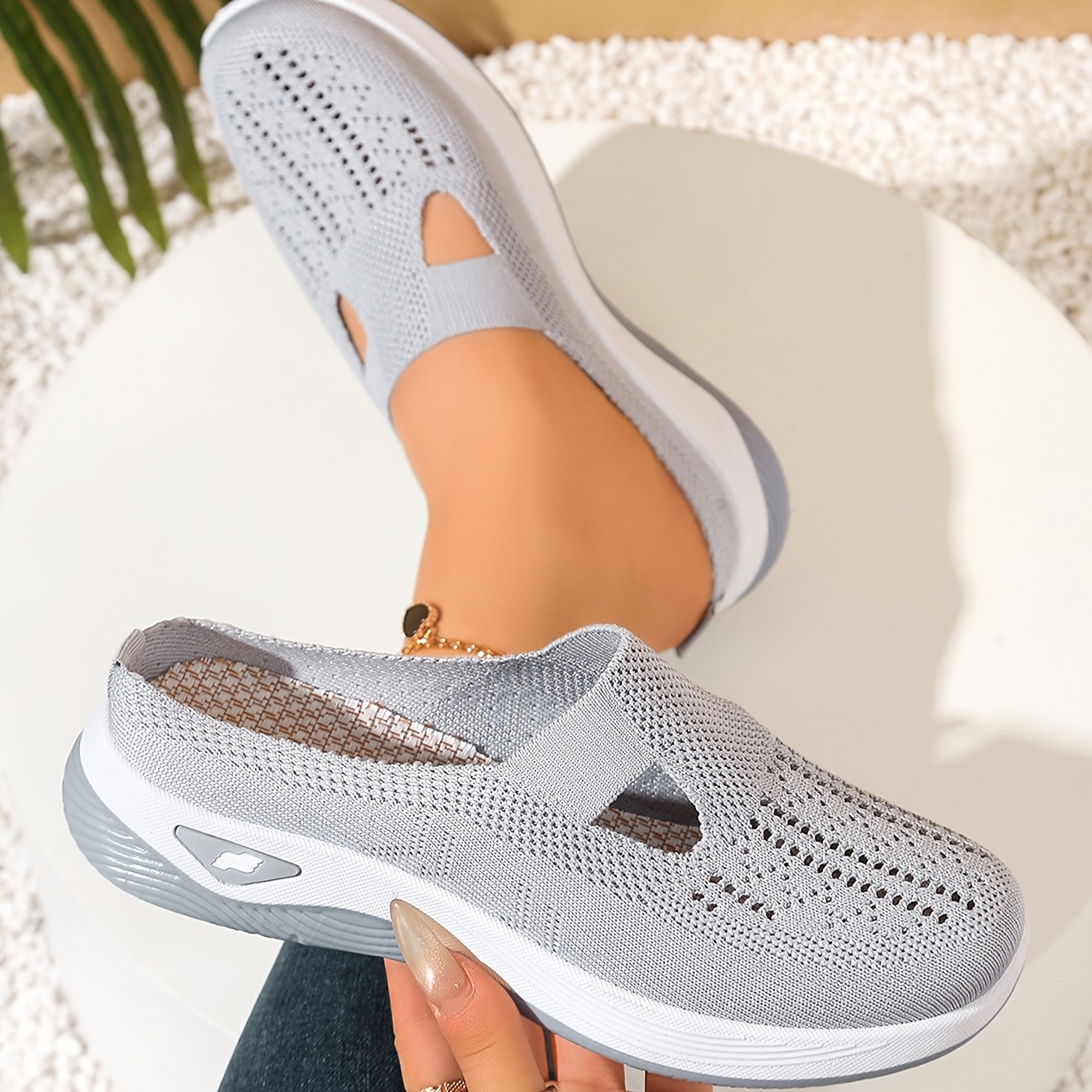 🔥66% RABATT🔥Cloud-Stride™ Damen Bequeme Atmungsaktive Strickschuhe