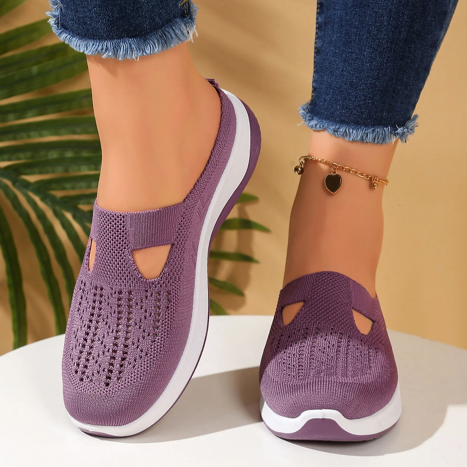 🔥66% RABATT🔥Cloud-Stride™ Damen Bequeme Atmungsaktive Strickschuhe