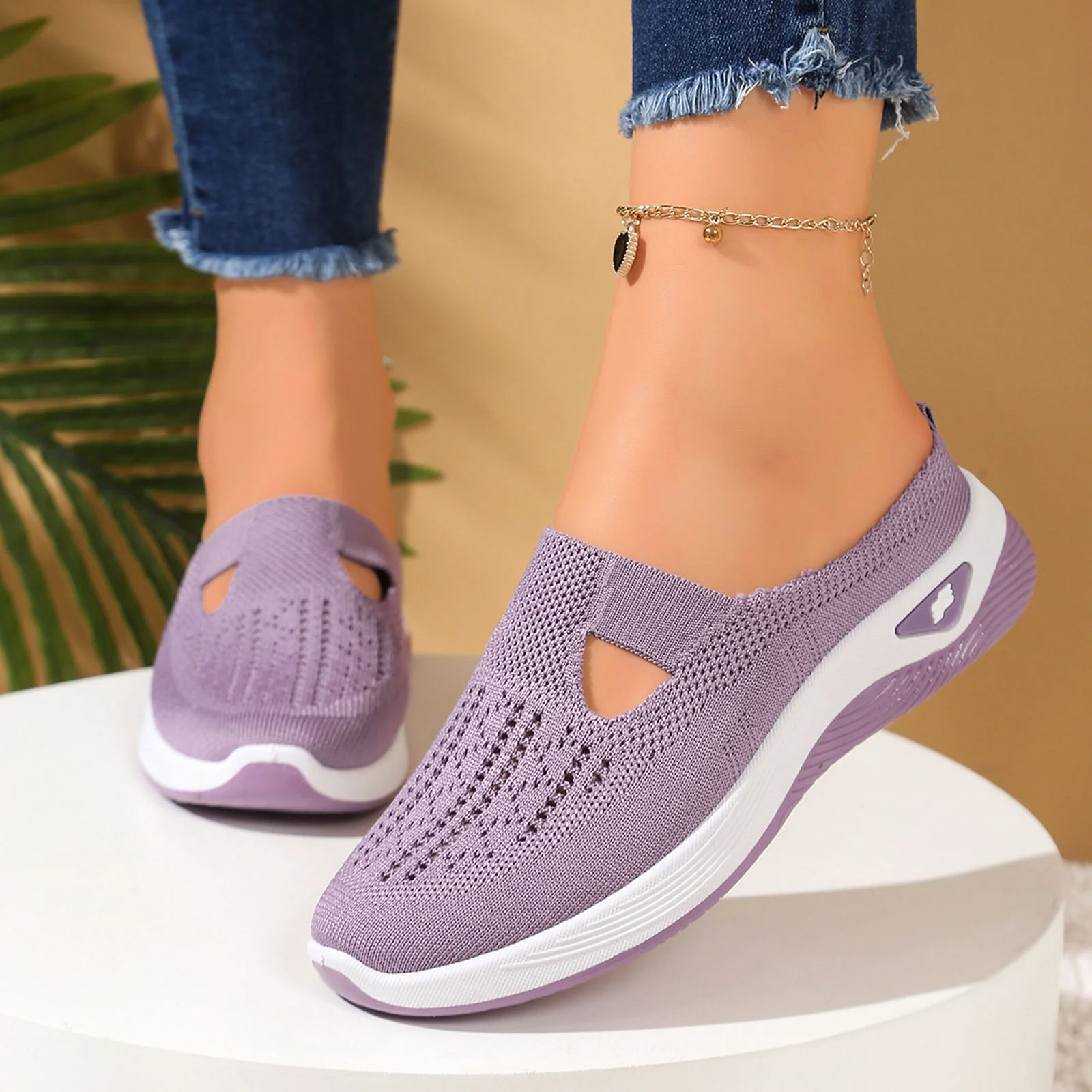 🔥66% RABATT🔥Cloud-Stride™ Damen Bequeme Atmungsaktive Strickschuhe