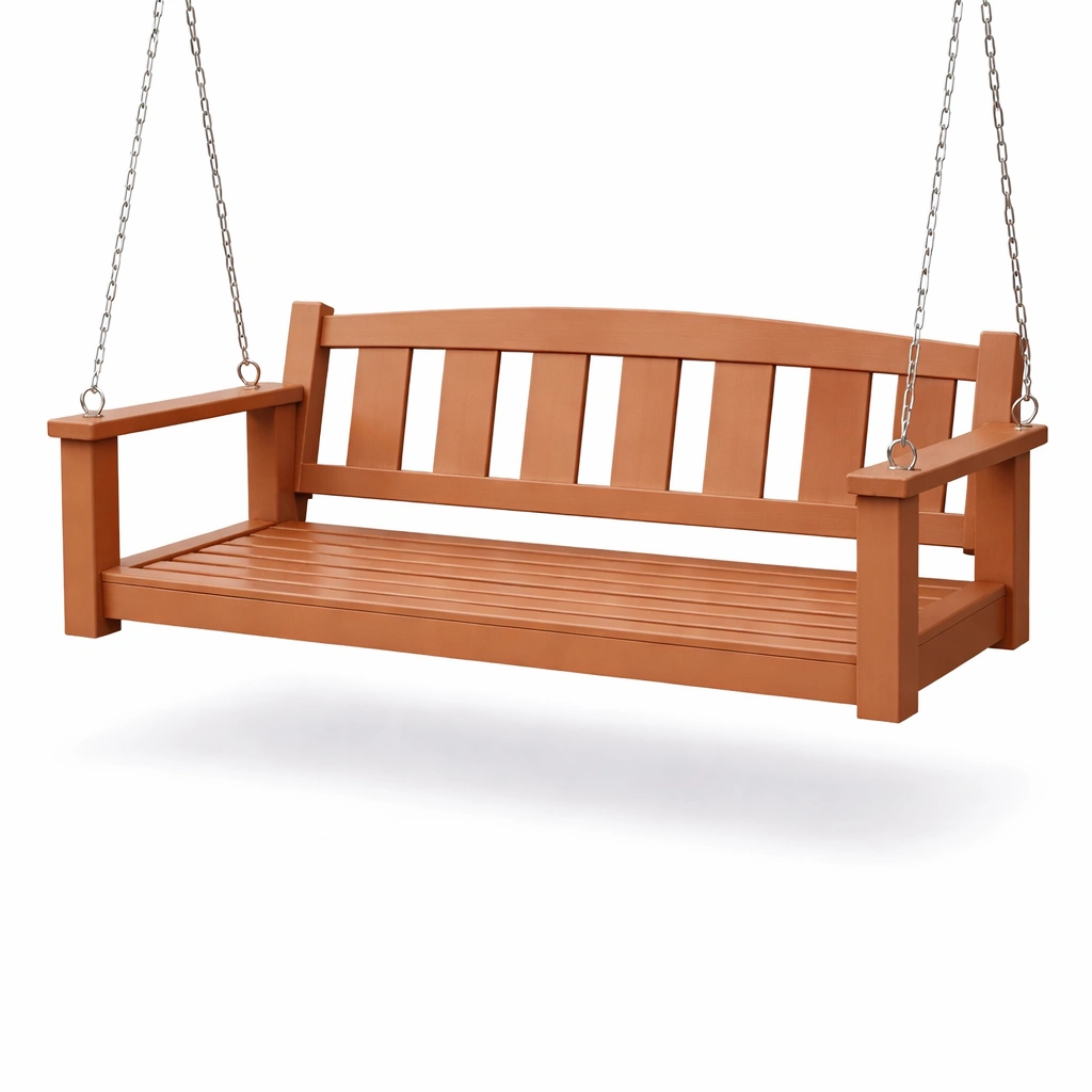 Columpio de porche de madera para exterior-HOMNIVO