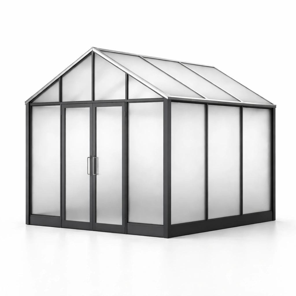 Invernadero de Aluminio y Policarbonato Transparente 250x200x200 cm-HOMNIVO