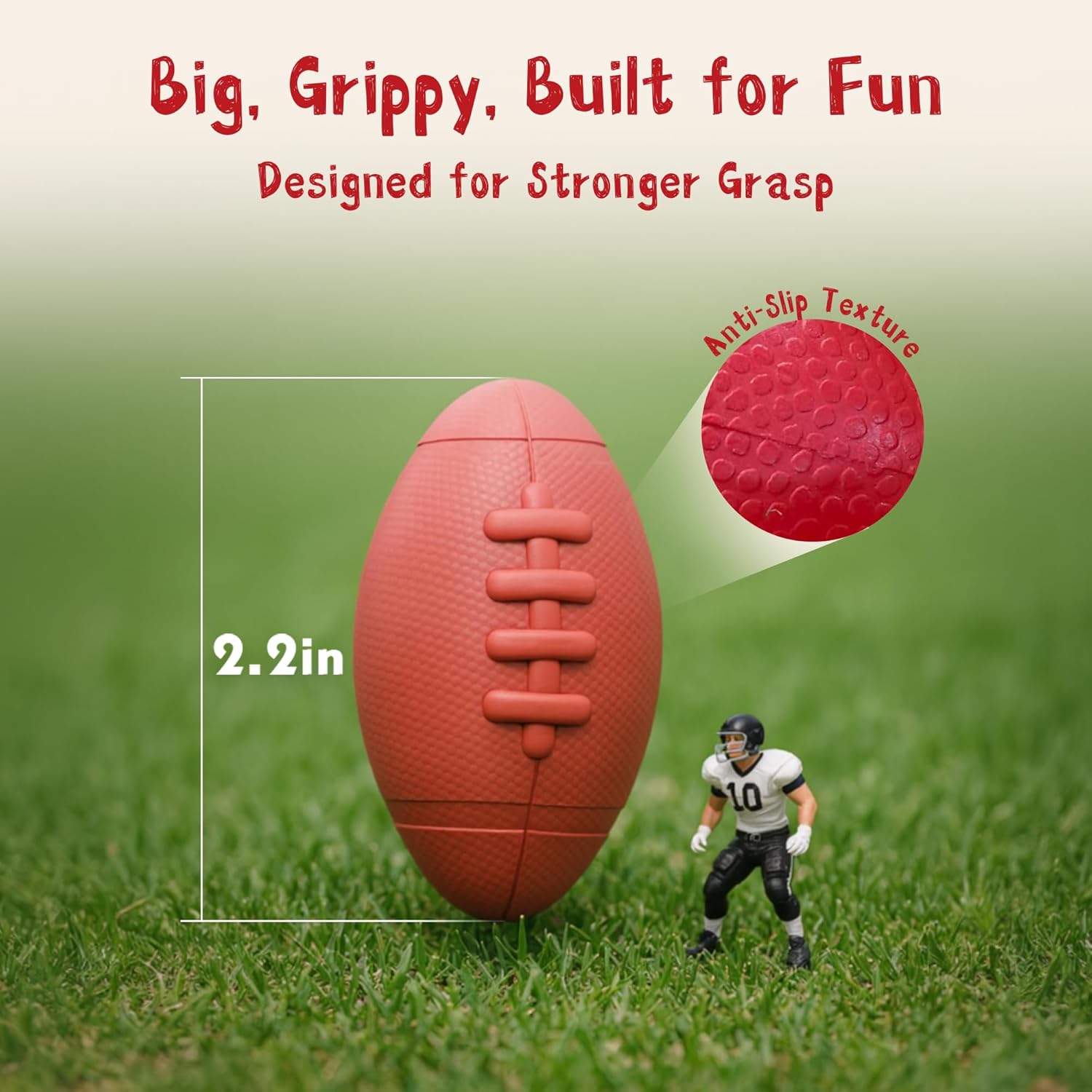 Jumbo Crayons, Football Big Crayons for Toddlers and Babies, 6 Colors, Unbreakable, Non-Toxic, Easy Grip for Small Hands, No Mess Coloring, Baby Learning Gifts