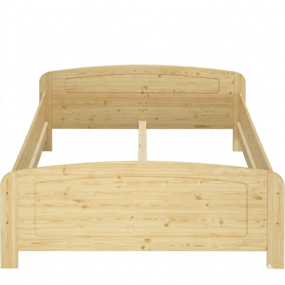 Komfortables Doppelbett aus massivem Kiefernholz 180x200 für Senioren