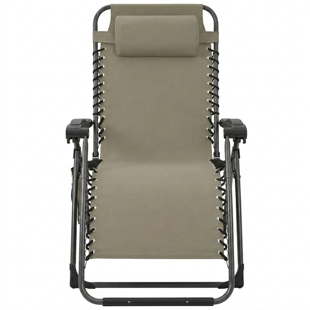 Verstellbare Sonnenliege mit Kopfkissen für Garten und Camping