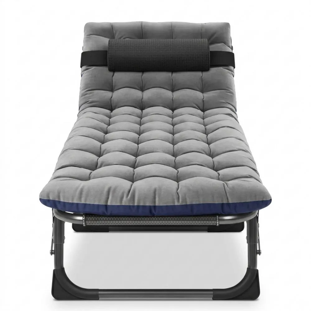 Verstellbare Relaxliege für Balkon und Garten mit Matratze
