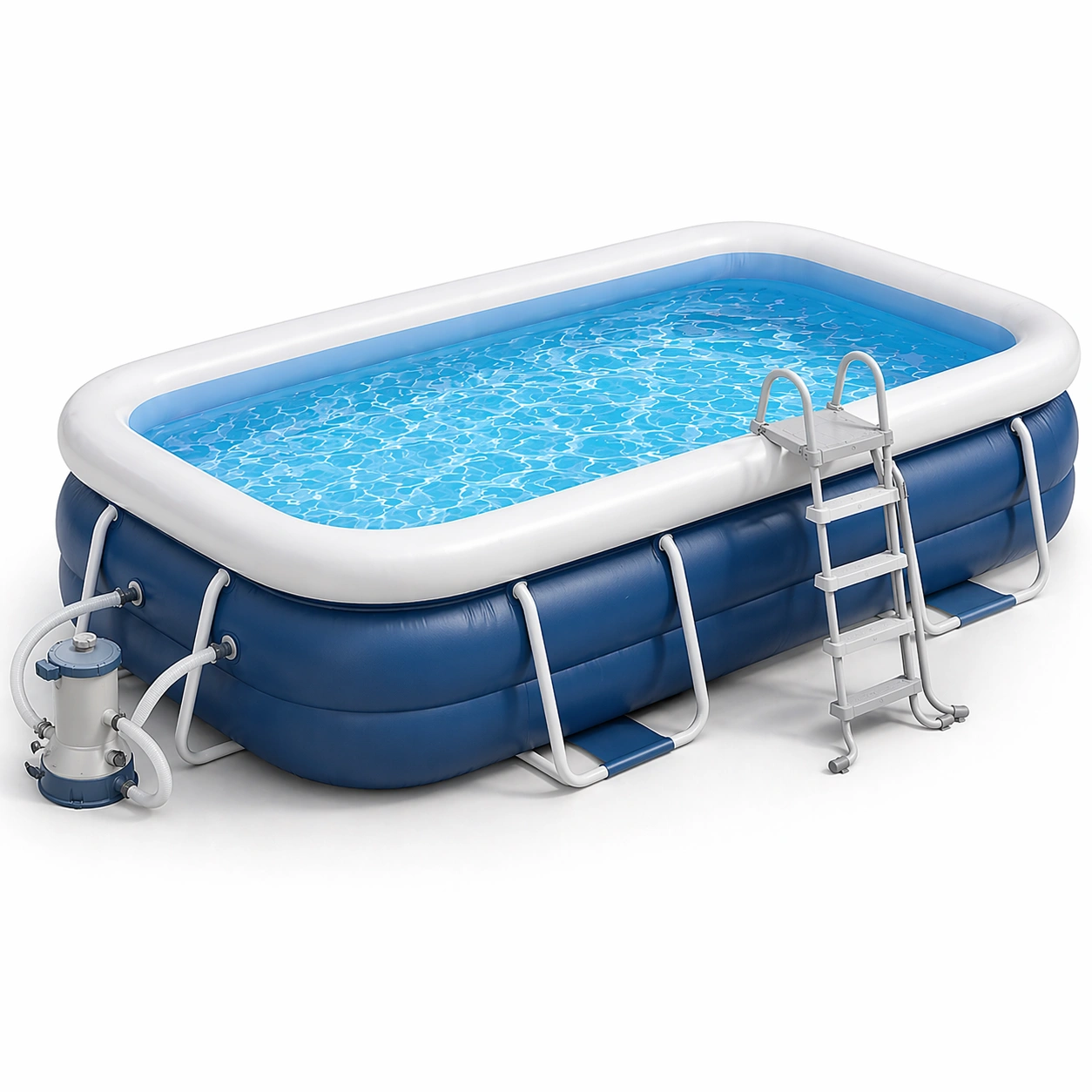 Aufblasbarer Pool Blau Weiss 300 cm