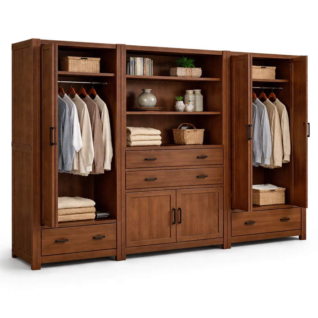 Kleiderschrank System Braun 300 cm