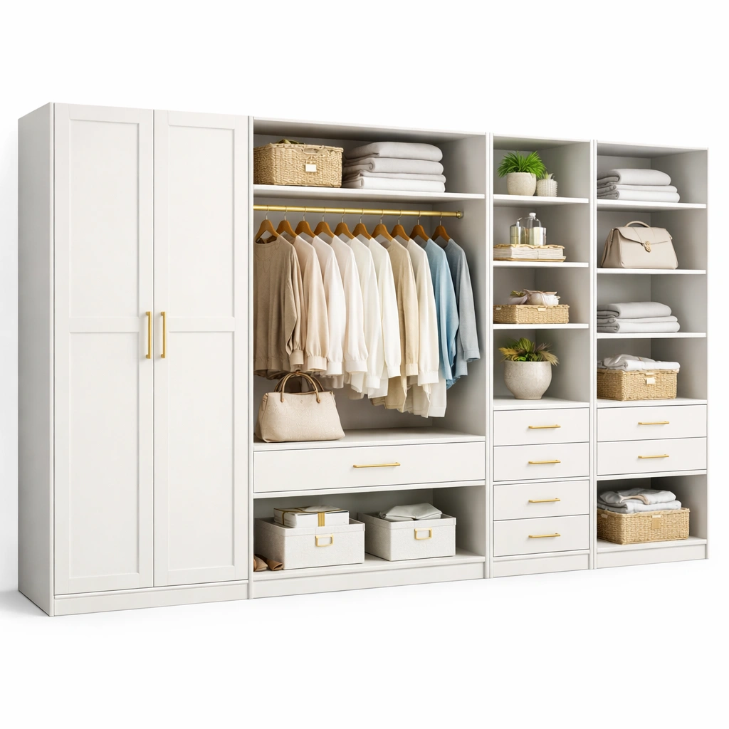 Kleiderschrank Offen Weiss 240 cm