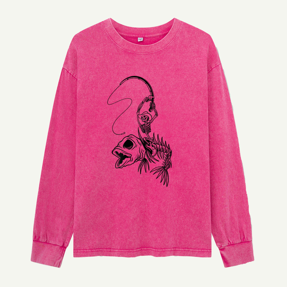 Gone Fishing, Still Kicking Washed Long‑sleeve