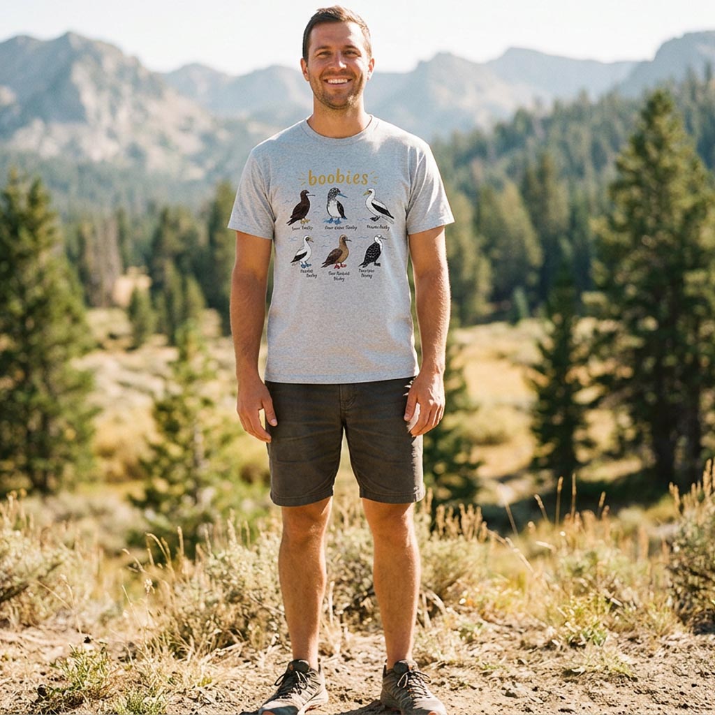 MDCTBYWY26072002 Boobies Bird Species Guide T-Shirt