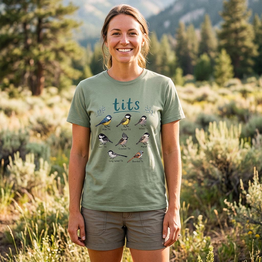 MDCTBYWY26072003 British Tits Identification T-Shirt