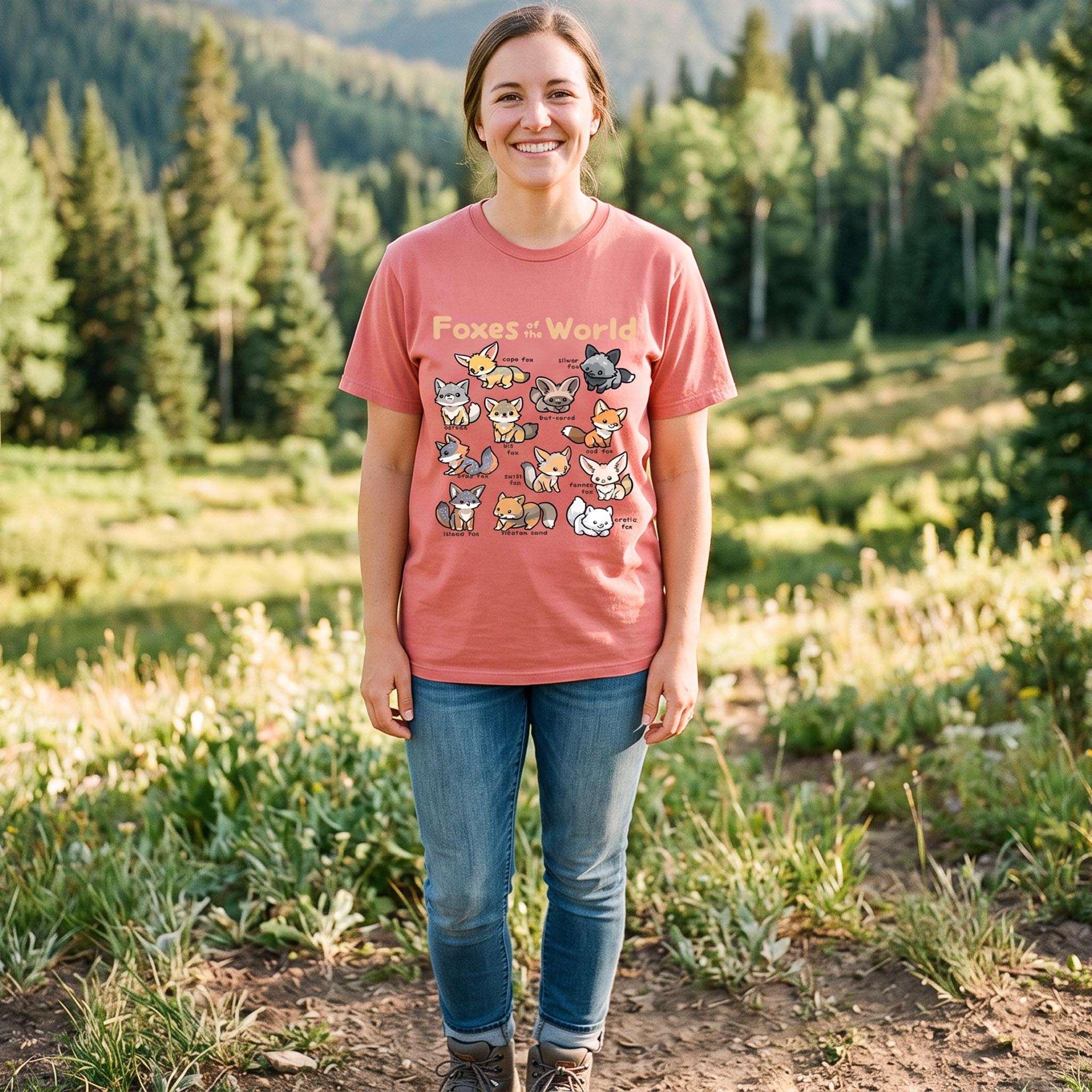 MDCTBYWY26072202 Foxes of the World T-Shirt