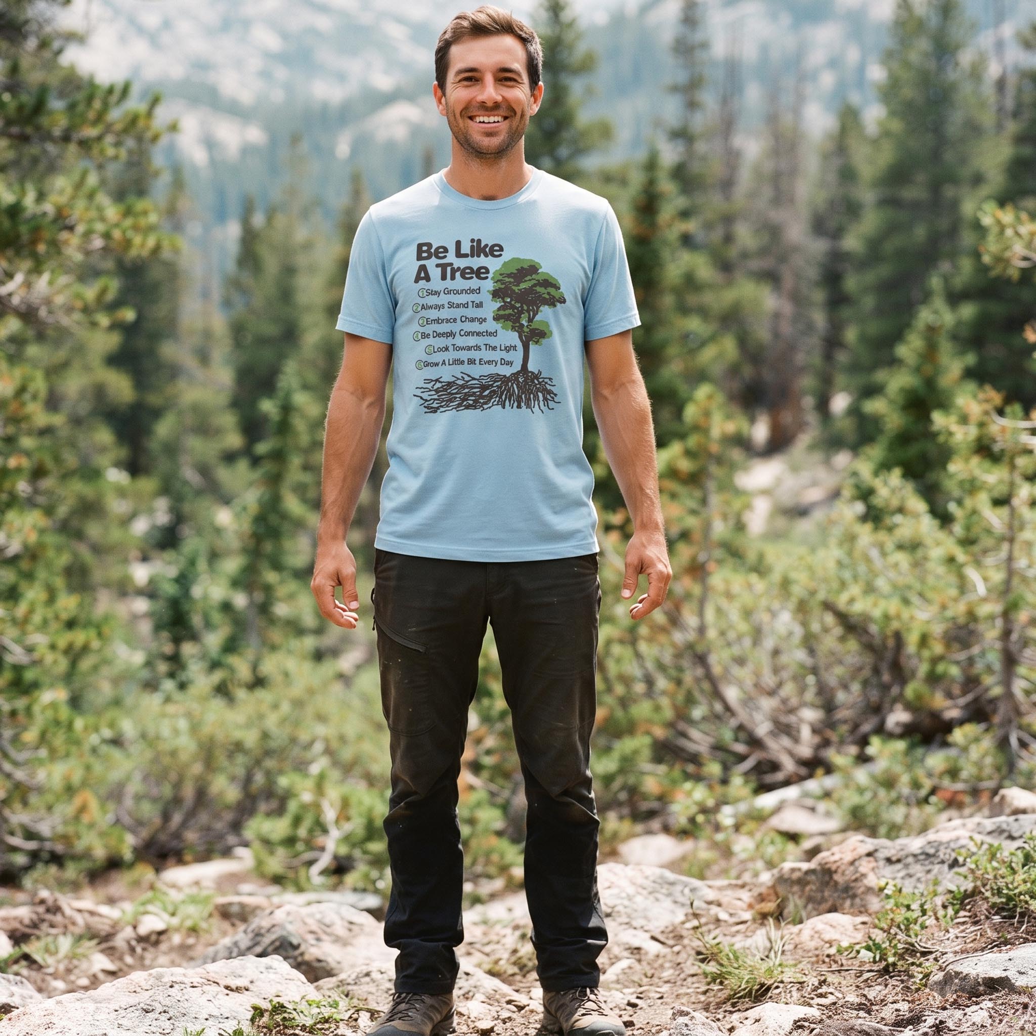 MDCTBYWY26072203 Be Like A Tree T-Shirt
