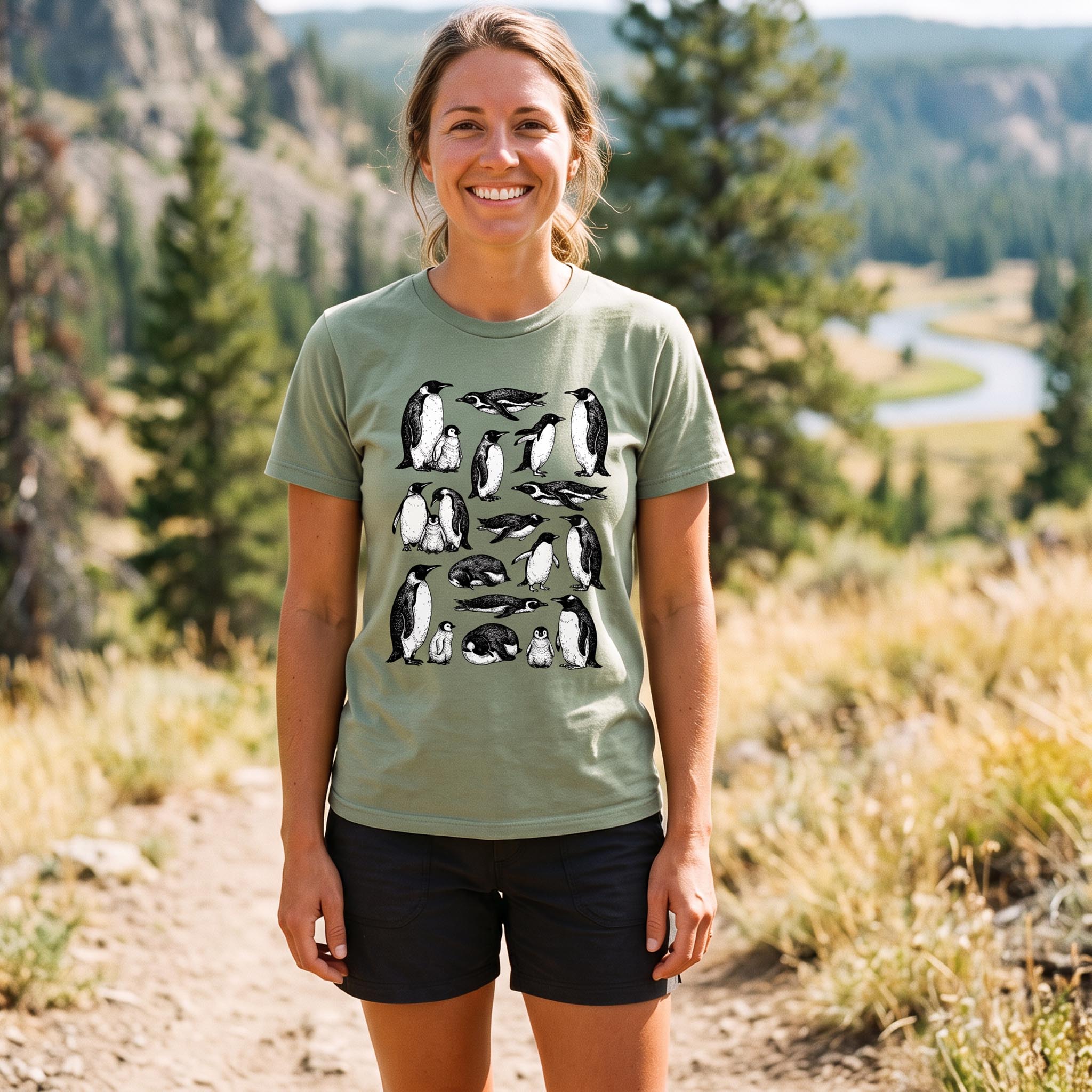 MDCTBYWY26072302 Penguin Naturalist T-Shirt
