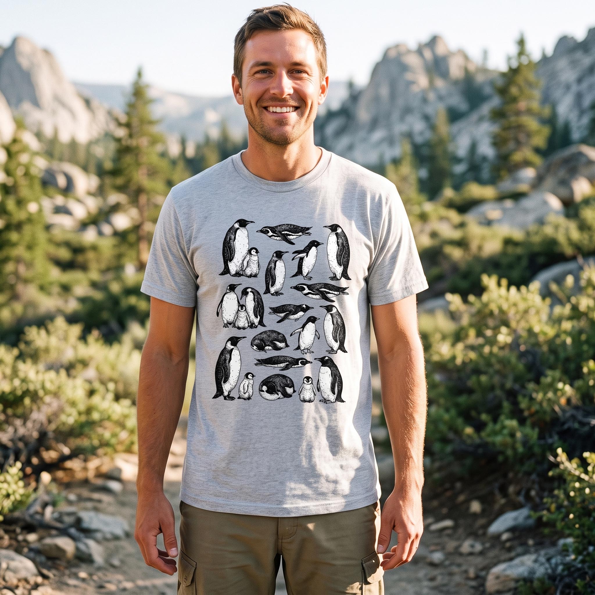 MDCTBYWY26072302 Penguin Naturalist T-Shirt