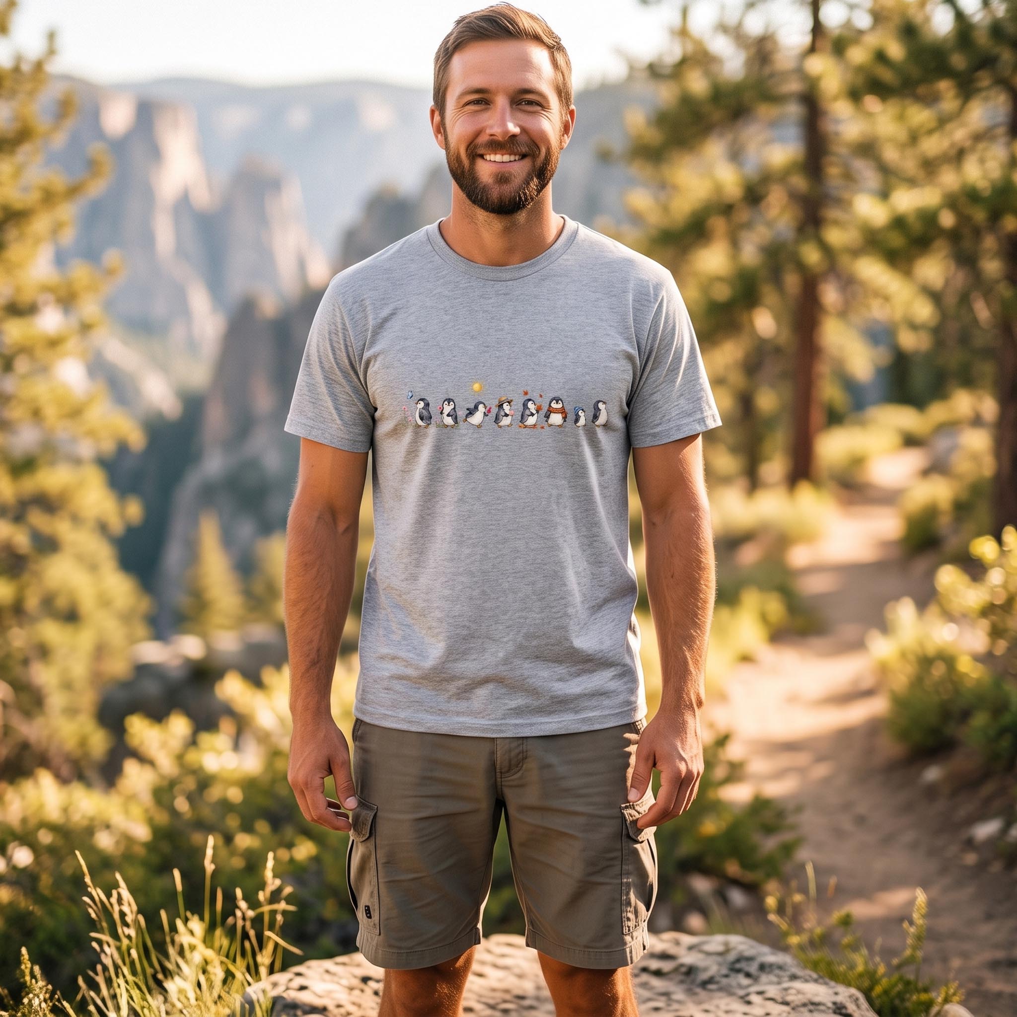 MDCTBYWY26072304 Seasonal Support Penguins T-Shirt