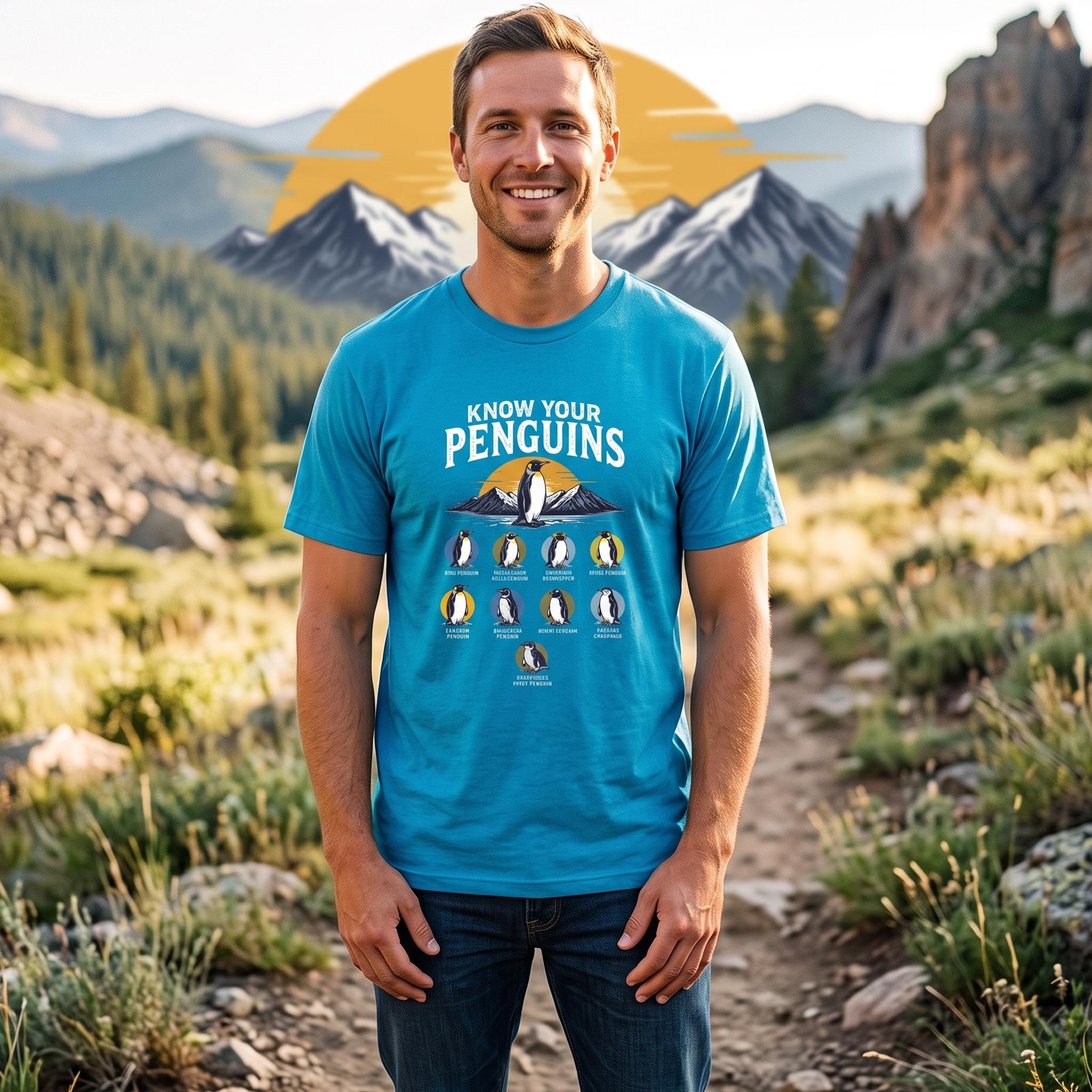 MDCTBYWY26072306 Know Your Penguins T-Shirt