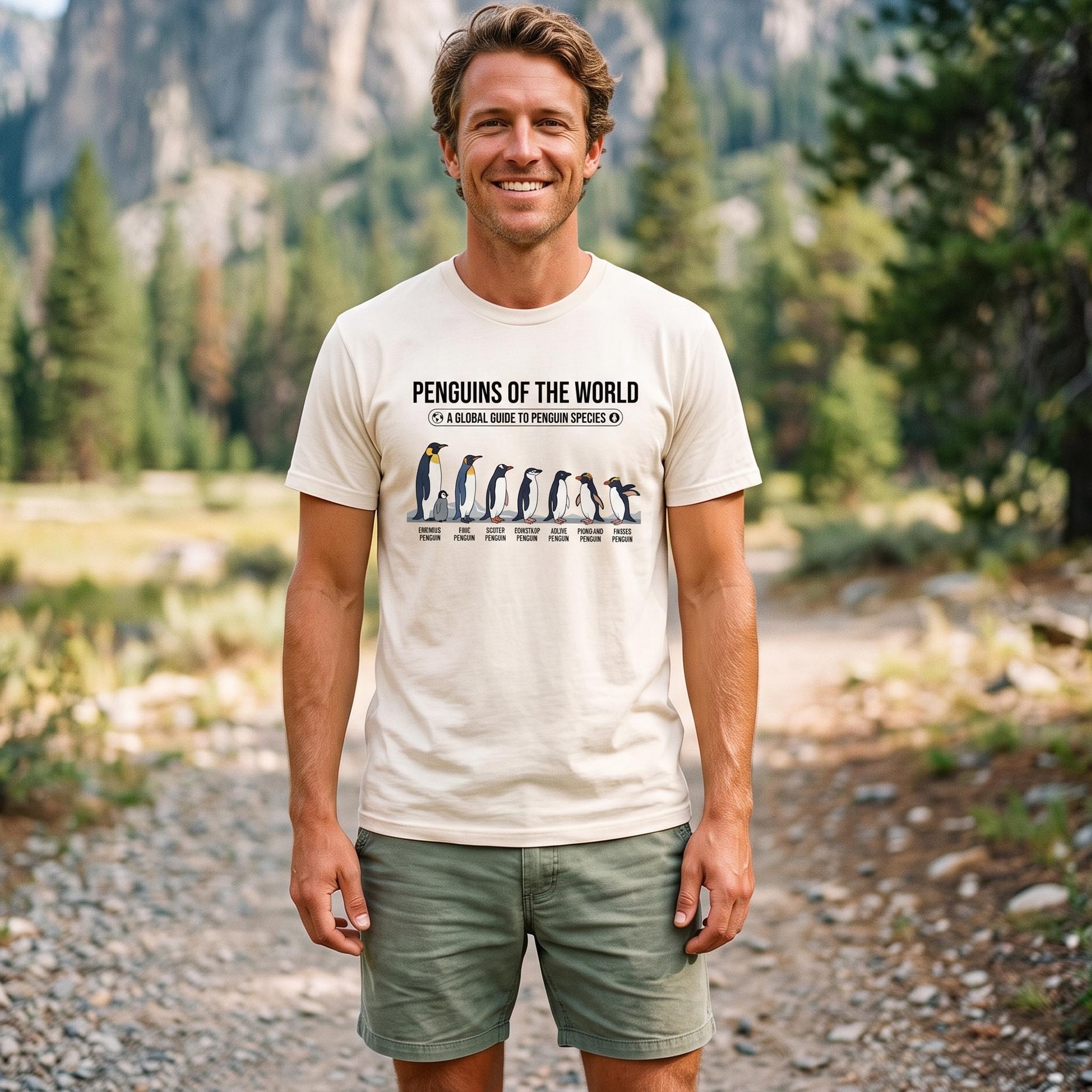 MDCTBYWY26072307 Penguins of the World T-Shirt
