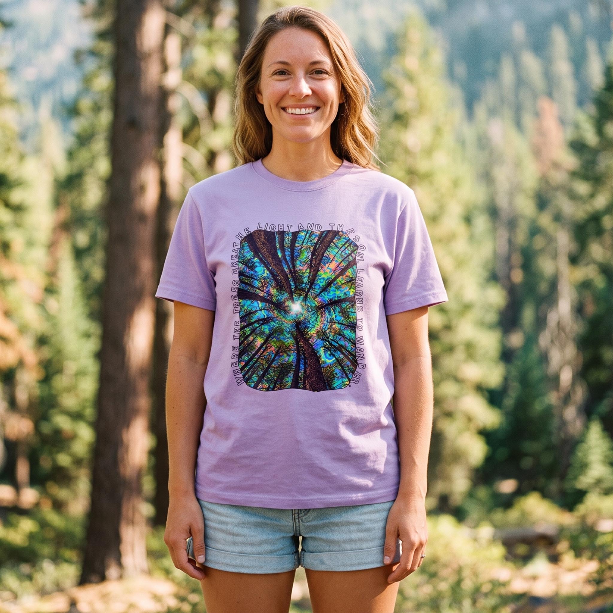 MDCTBYWY26072401 Where the Trees Breathe and the Soul Learns to Wander T-Shirt