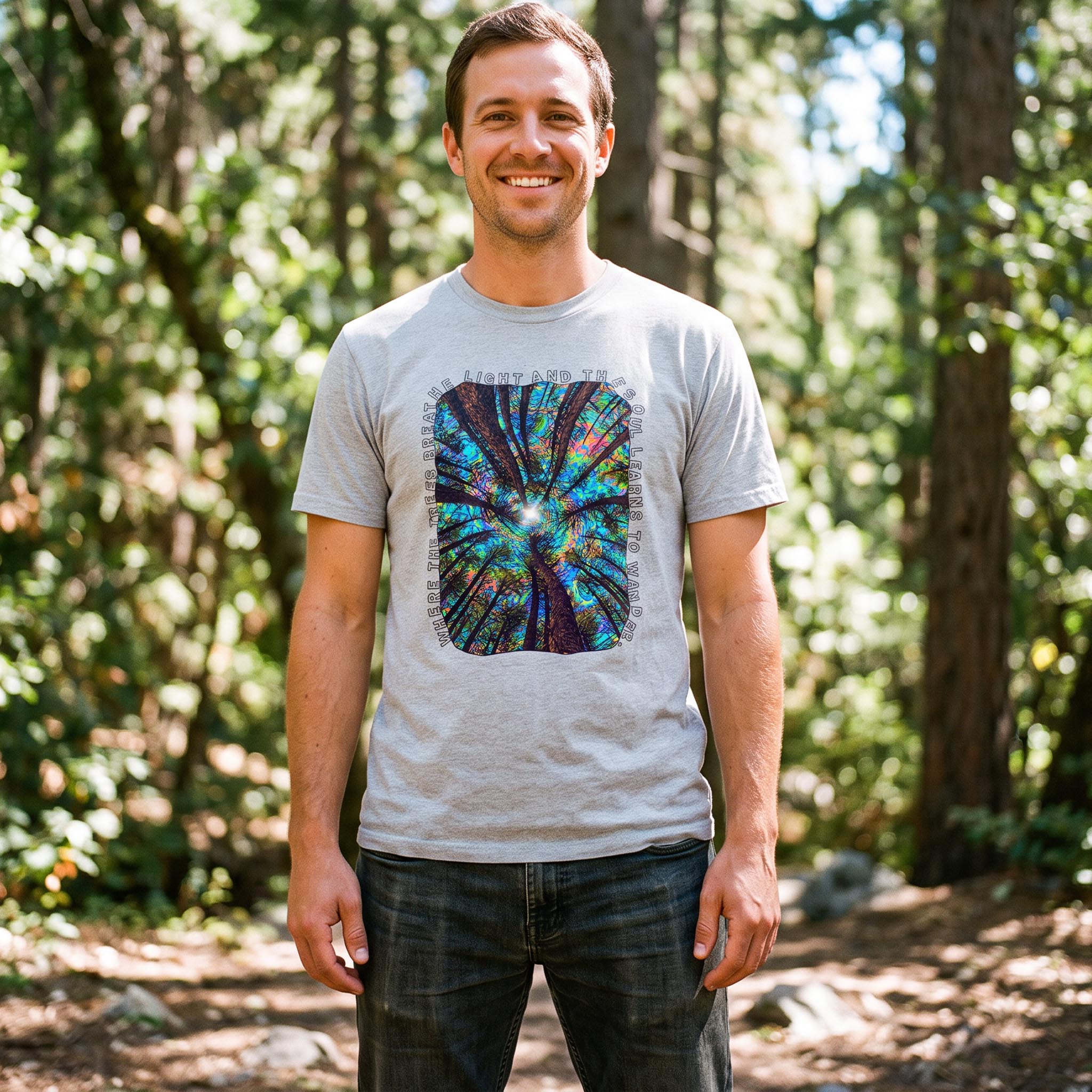 MDCTBYWY26072401 Where the Trees Breathe and the Soul Learns to Wander T-Shirt