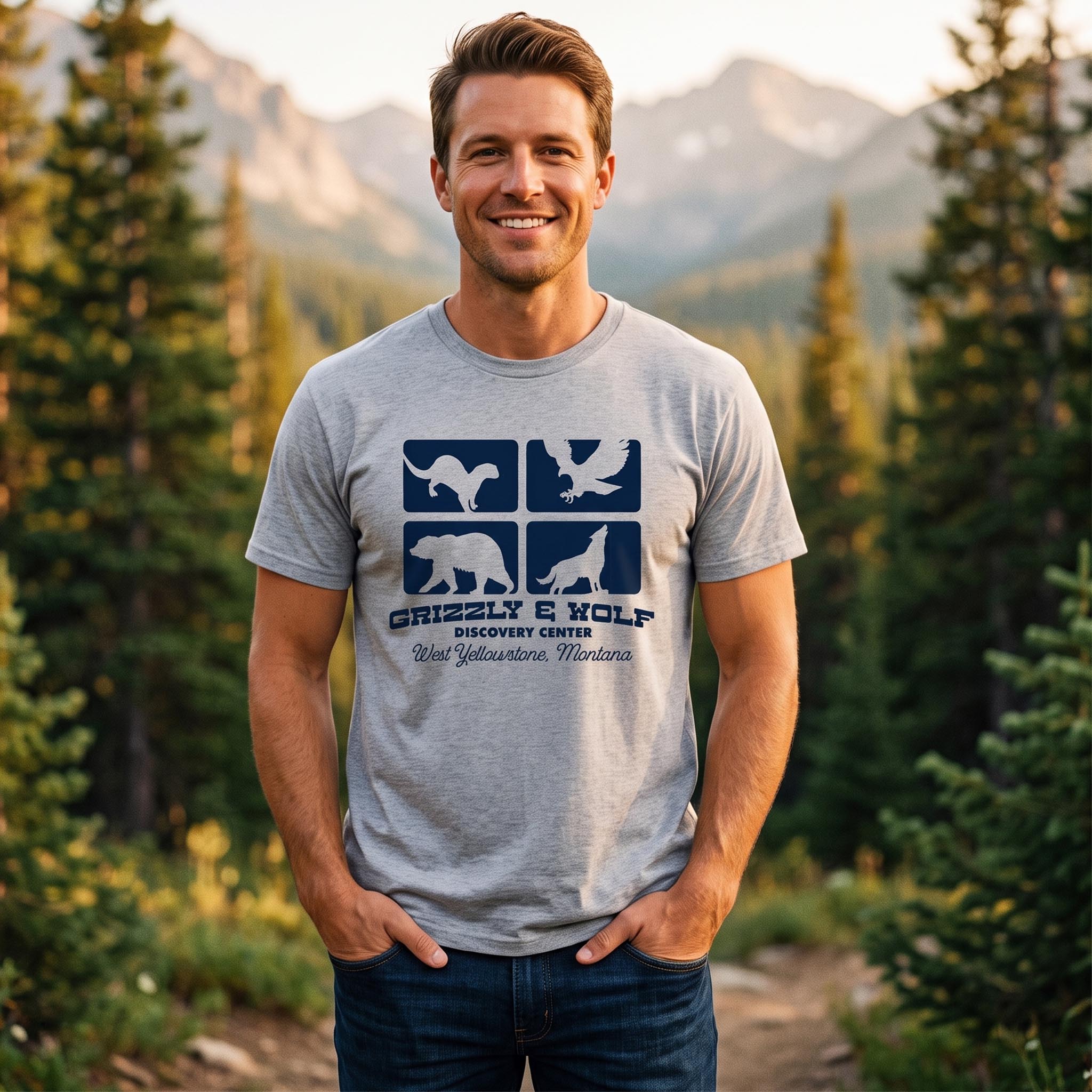 MDCTBYWY26072413 Grizzly & Wolf Discovery Center T-Shirt