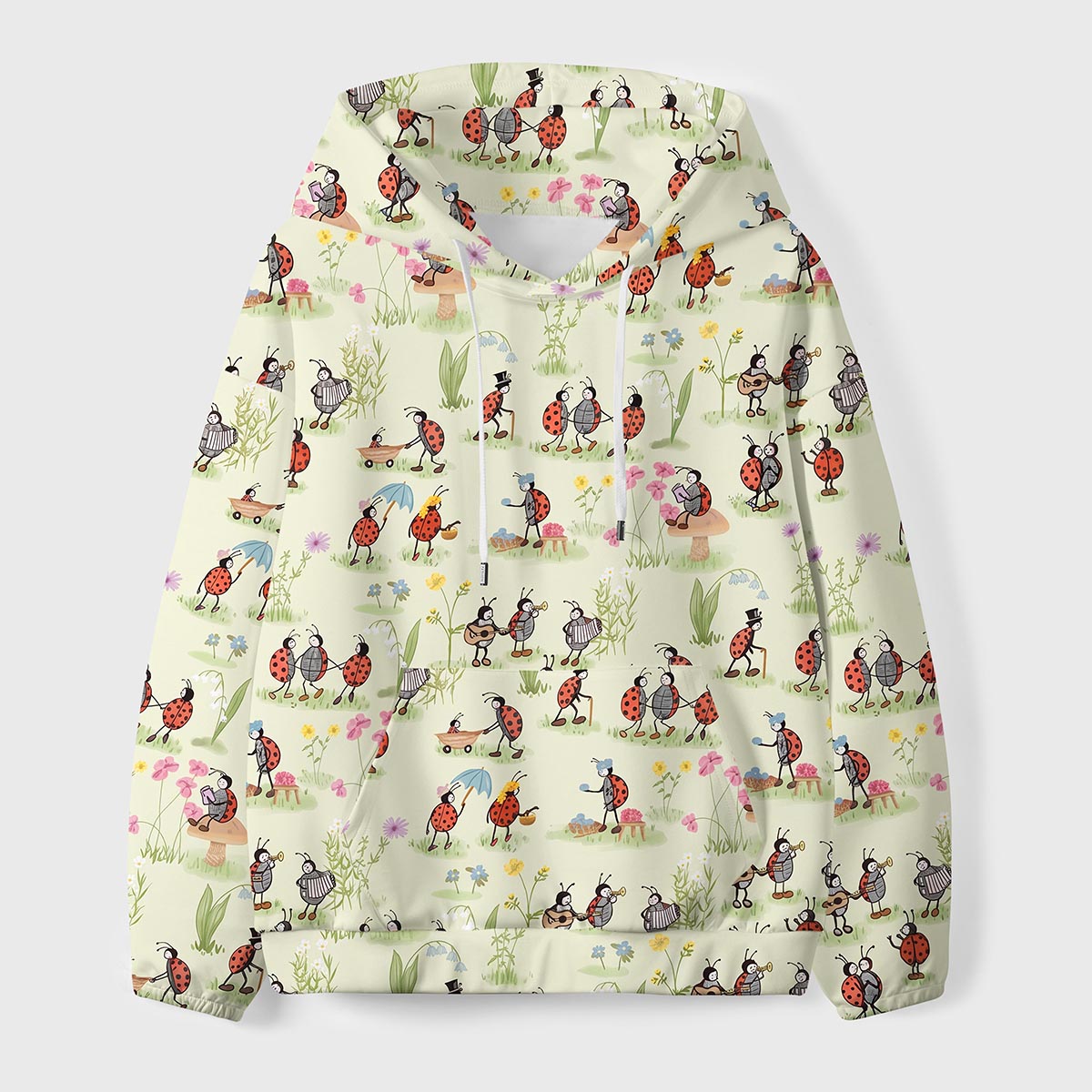 Ladybug and Flower Kids Premium Eco Hoodie