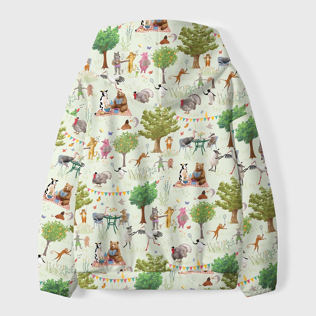 Woodland Animals Picnic Party Kids Premium Eco Hoodie