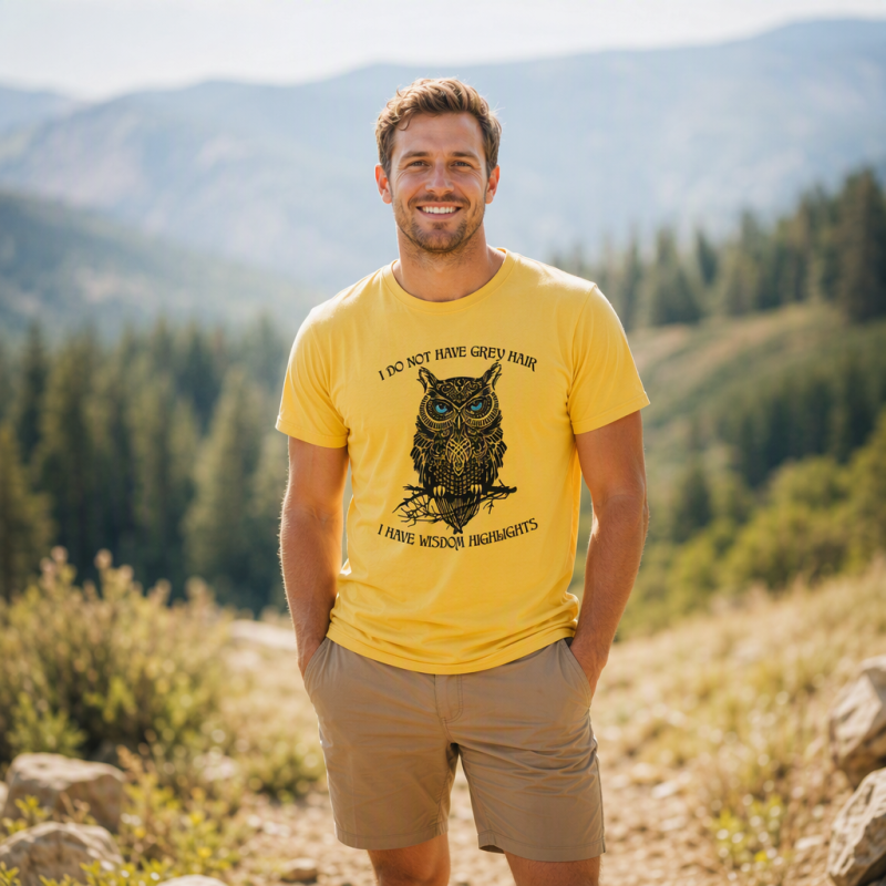 Tribal Blue-Eyed Owl T-Shirt