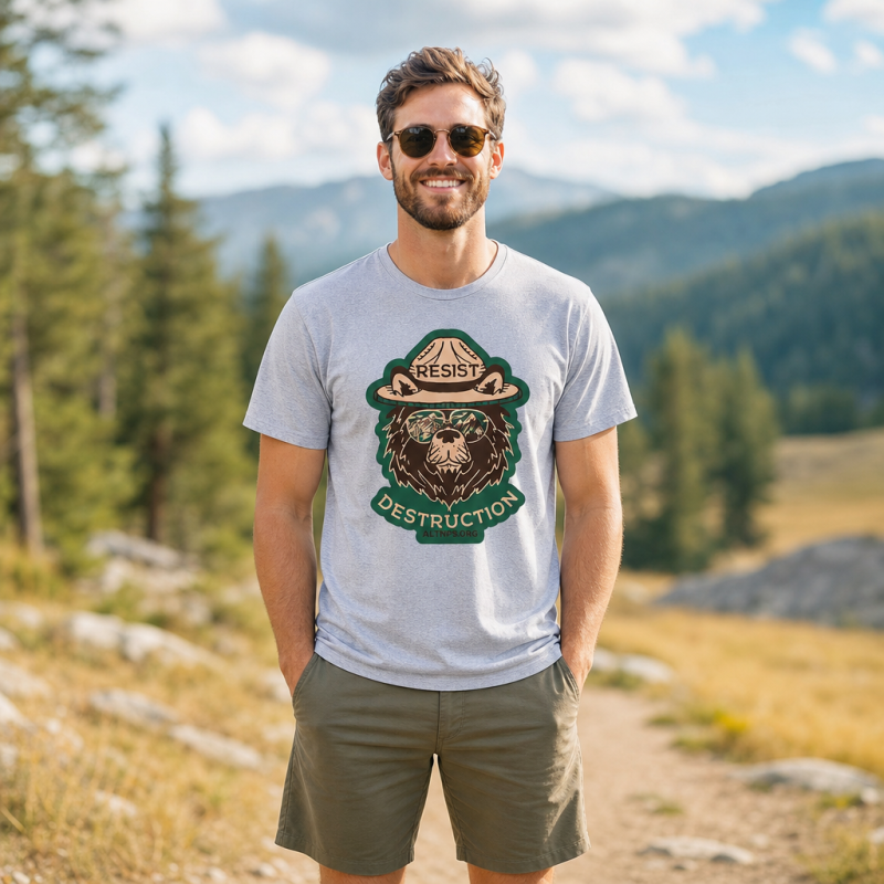 Resist Destruction Ranger Bear Activist T-Shirt