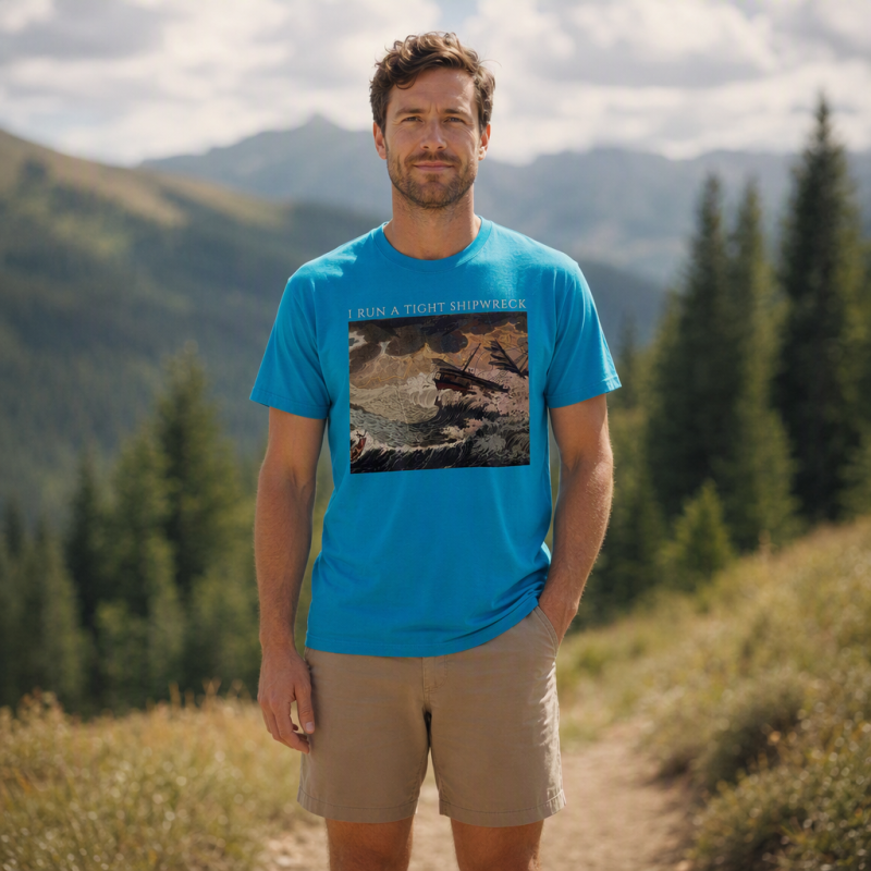 I Run a Tight Shipwreck Storm Painting T-Shirt