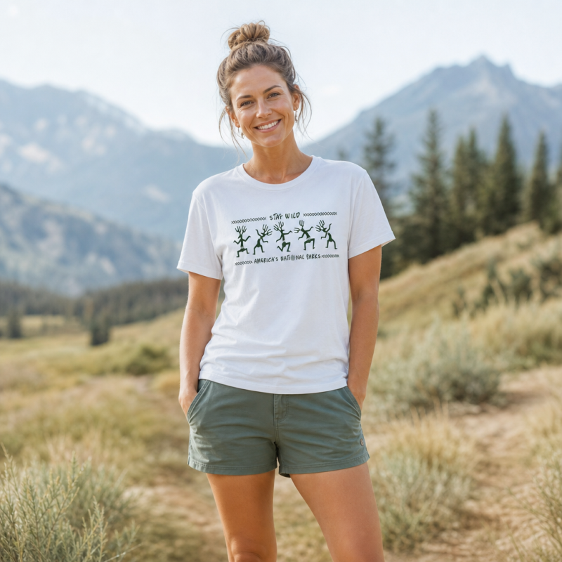 Stay Wild Petroglyph Dancers National Parks T-Shirt