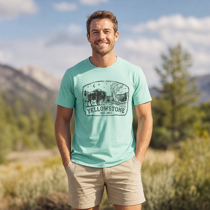 Yellowstone Est. 1872 Bison Geyser T-Shirt