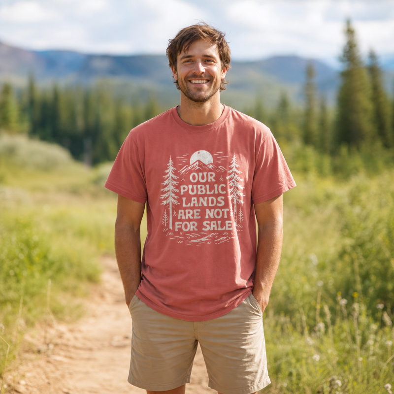 Our Public Lands Are Not for Sale Moonlit Forest T-Shirt