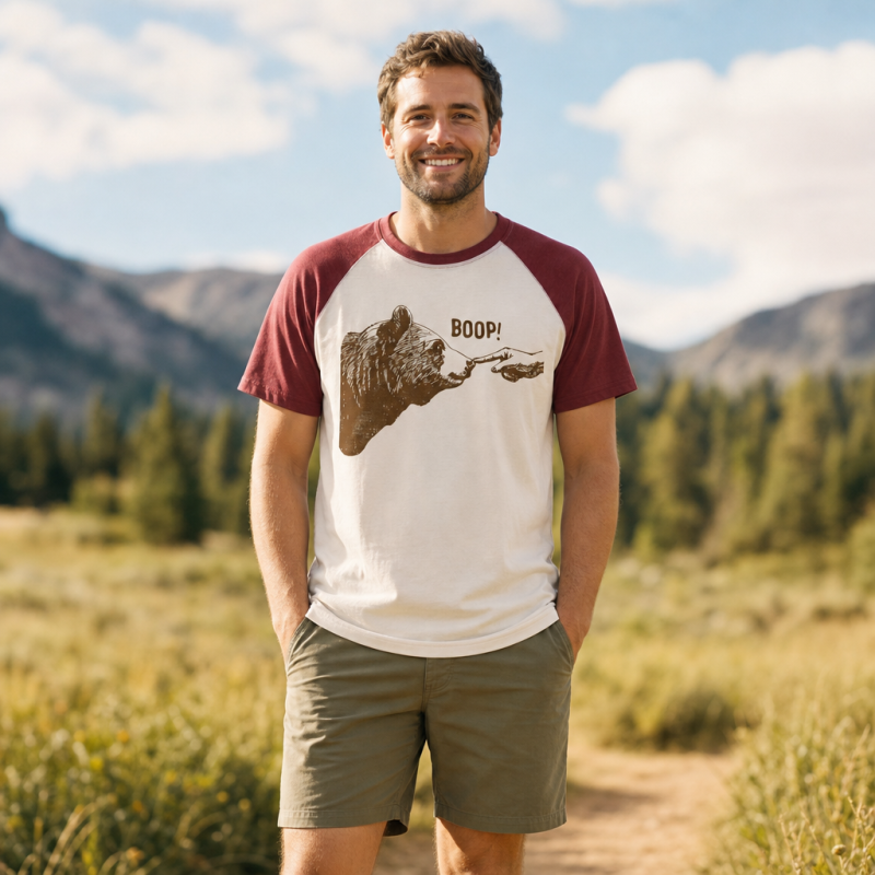 Boop Bear Nose Raglan T-Shirt