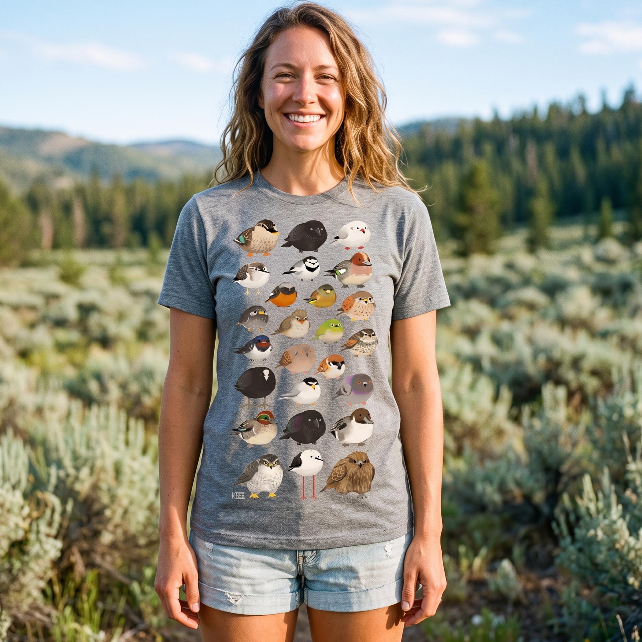 Bird Species Illustration T-Shirt