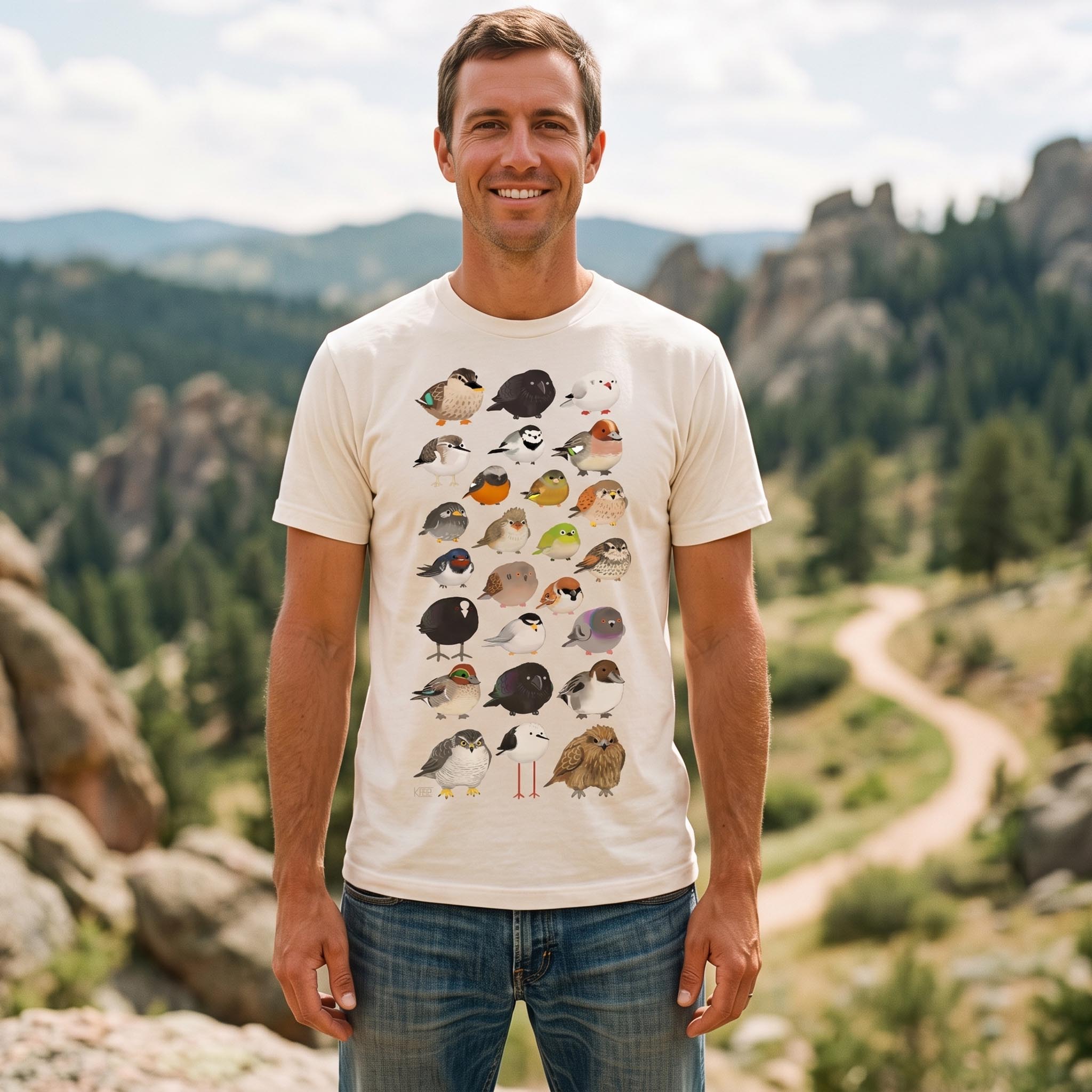 Bird Species Illustration T-Shirt