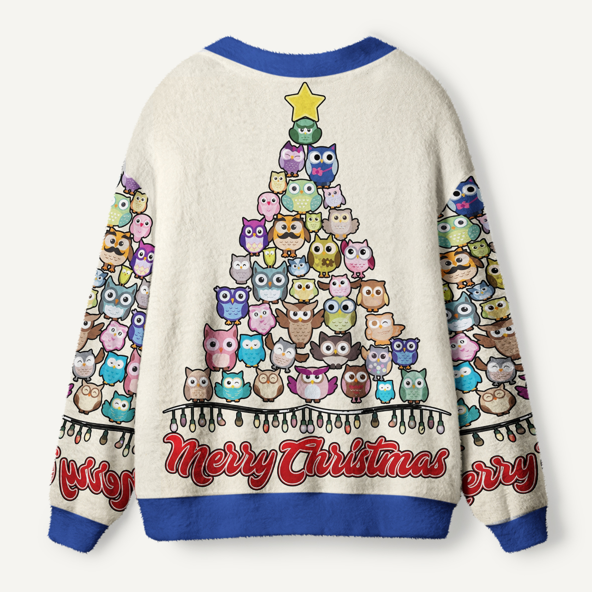 Owl Be Home for Christmas Ugly Cardigan Sweaters