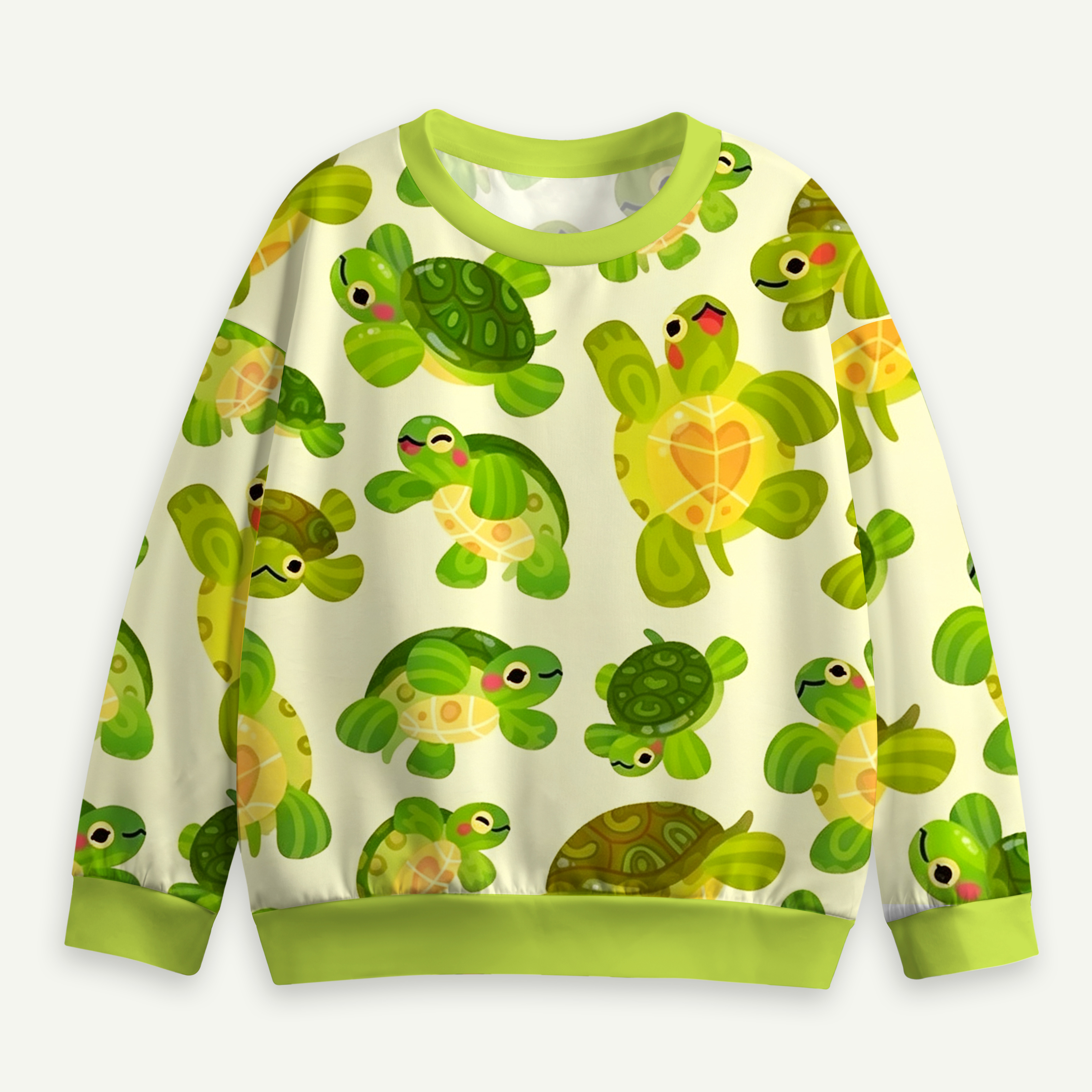 Frog And Flower Garden Pattern Kids All-over Printed Sweatshirt