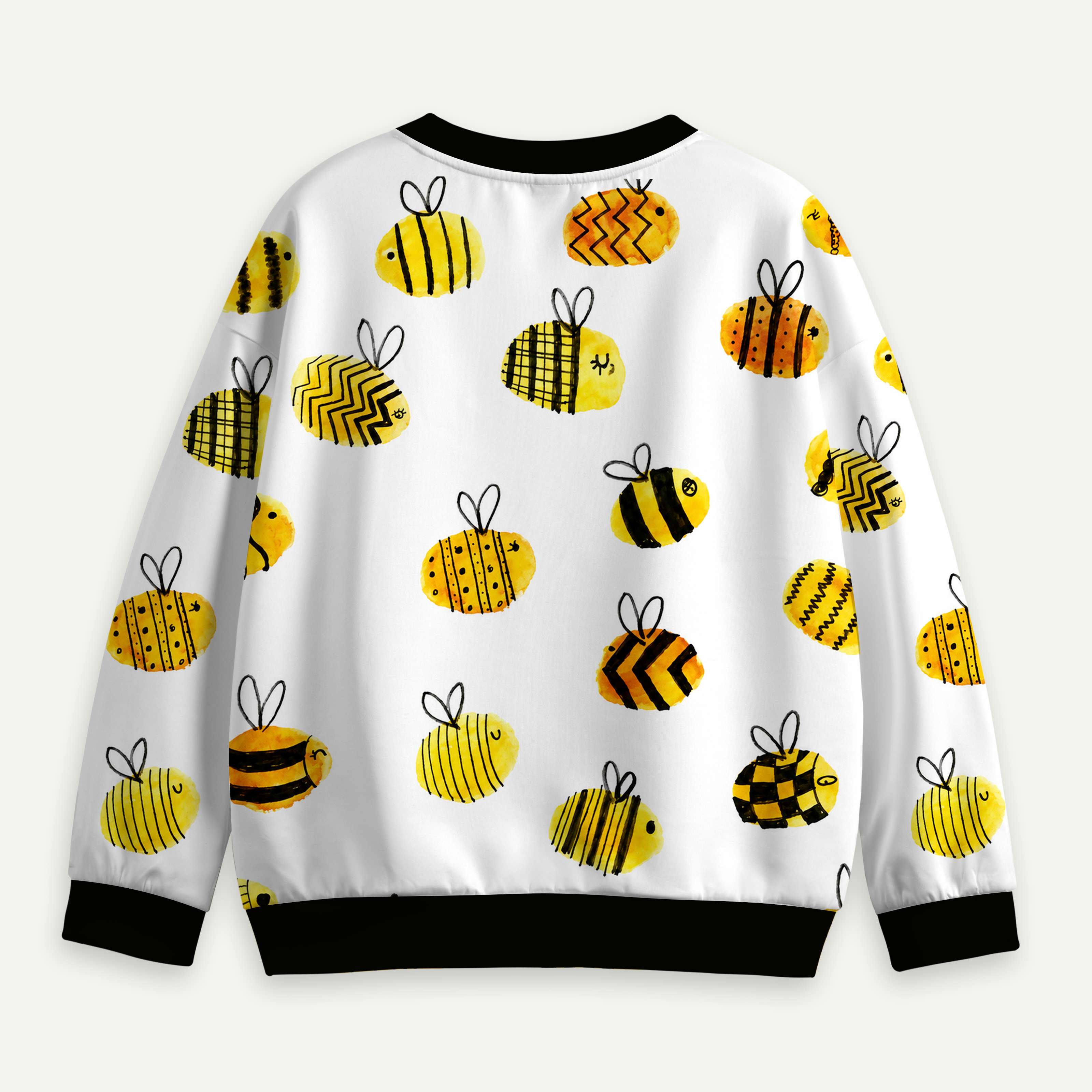 Busy Bee Honey Pattern Kids All-over Printed Sweatshirt