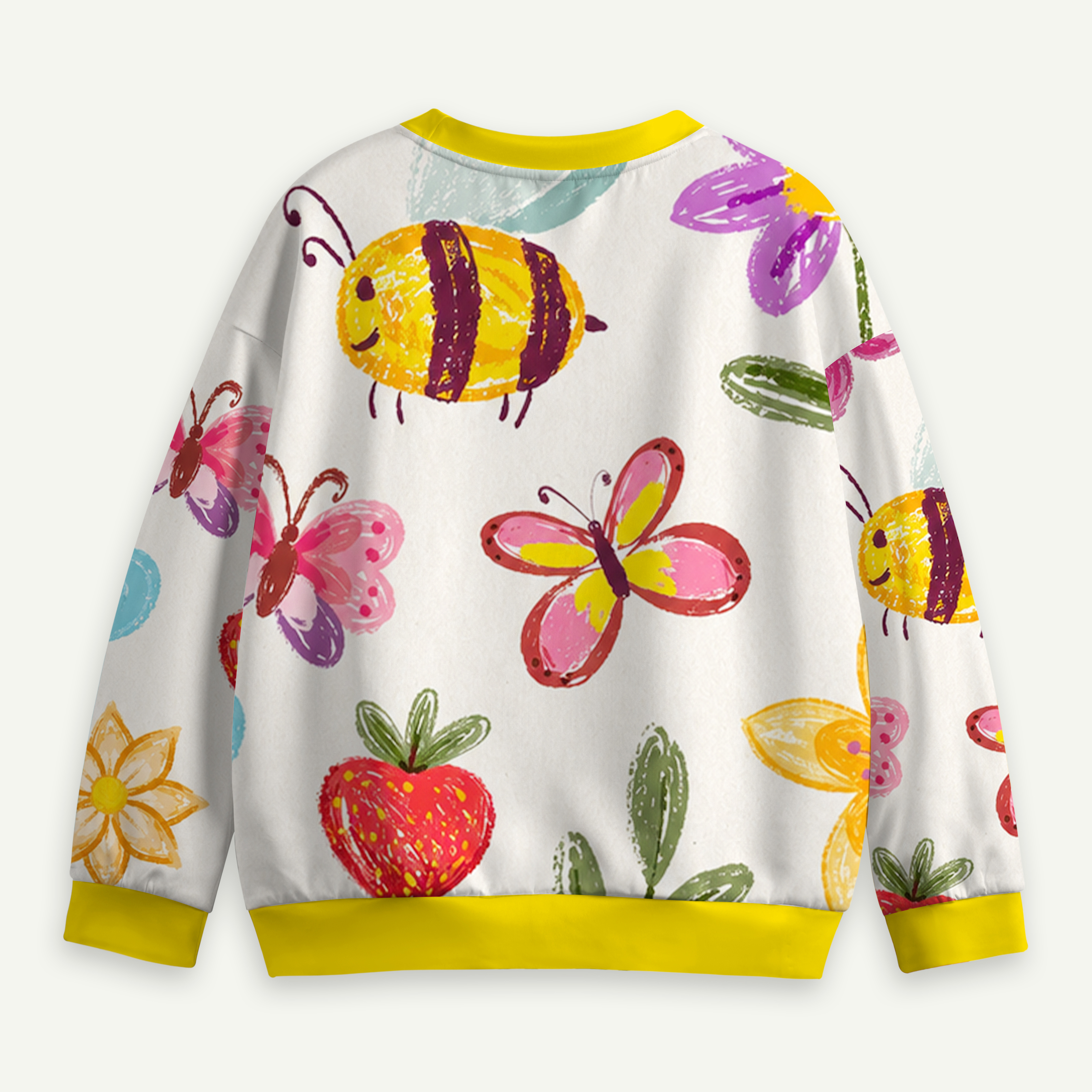 Happy Garden Doodle Collection Kids All-over Printed Sweatshirt