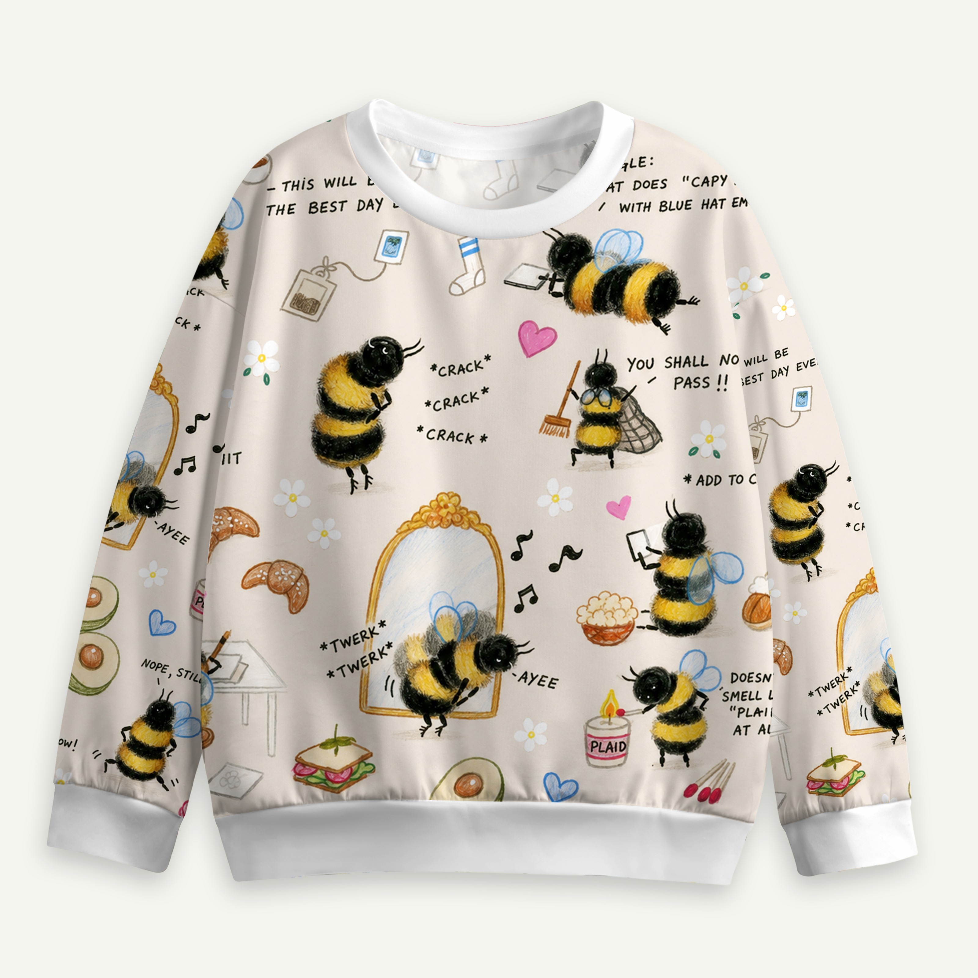 A Day In The Life Of A Bee Kids All-over Printed Sweatshirt