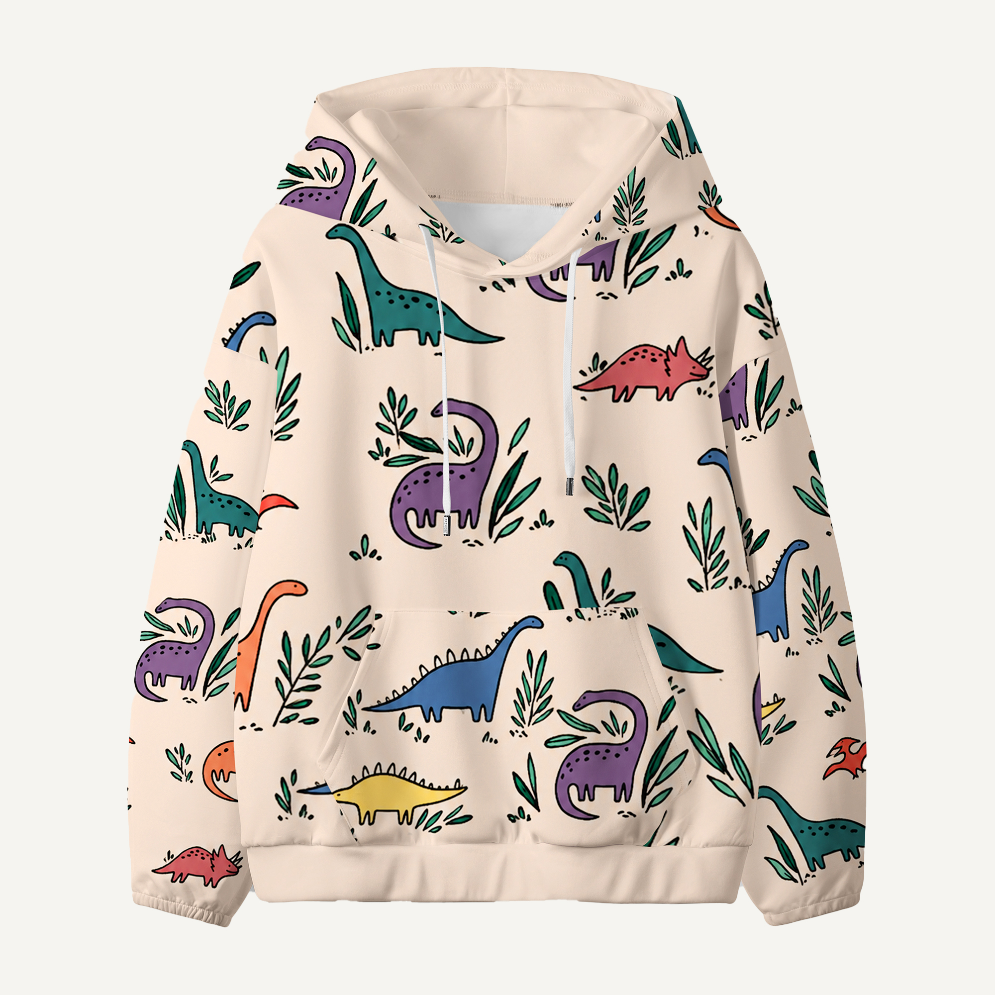 Cute Dinosaur Friends Pattern Kids All-over Printed Hoodie