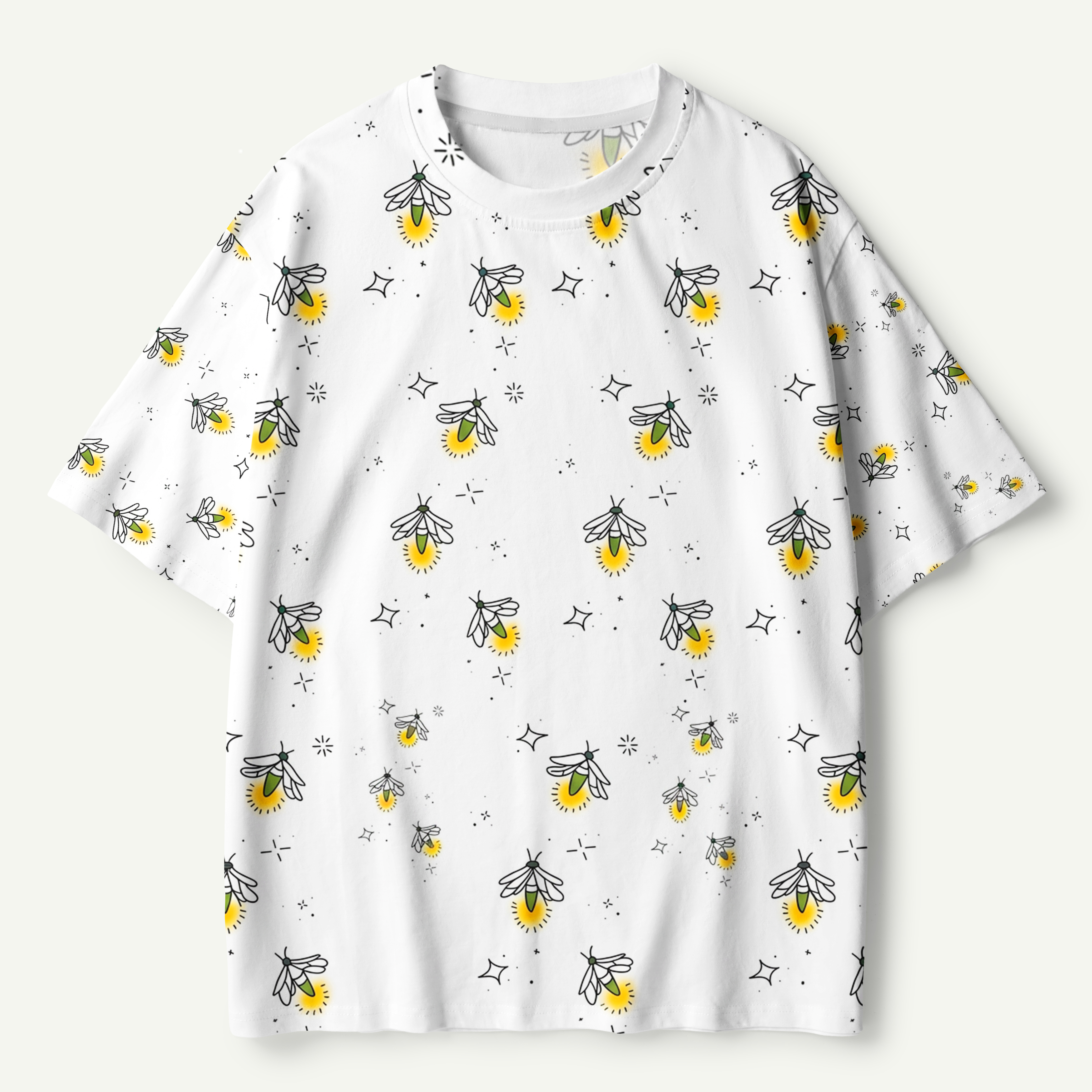 Golden Fireflies Night Sparkle Premium Pure Cotton Tee