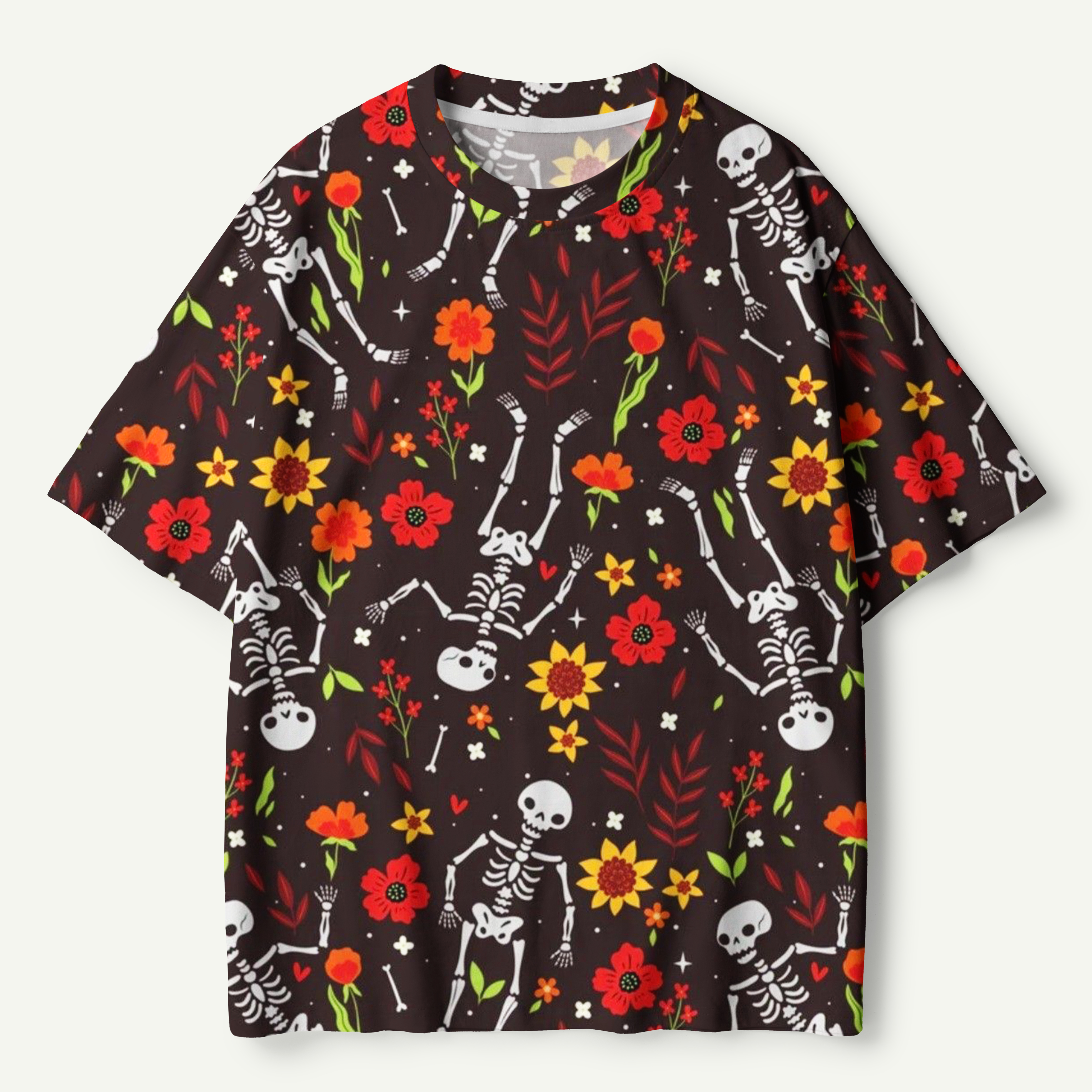 Skeleton Wildflower Scatter Premium Pure Cotton Tee
