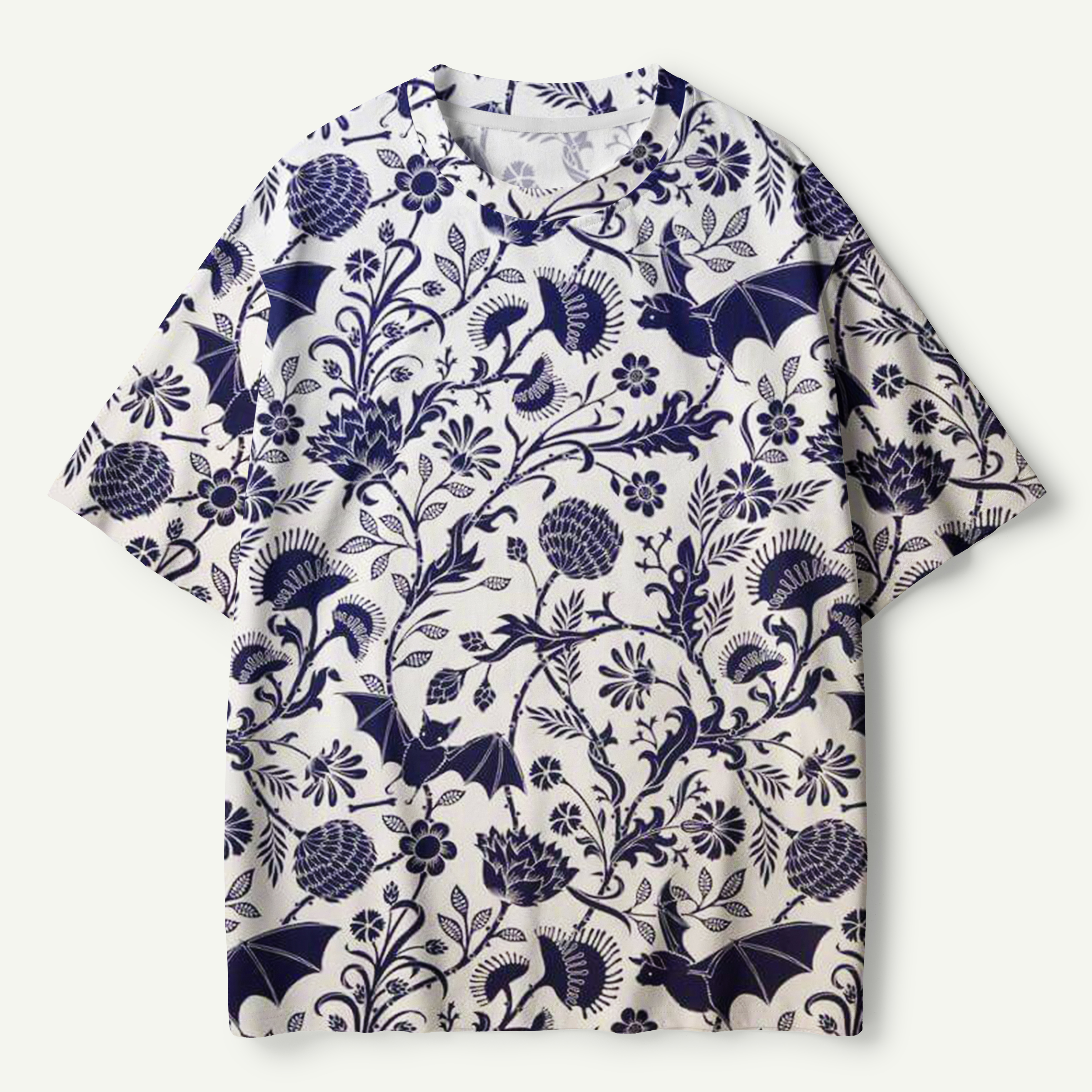 Indigo Woodland Toile Premium Pure Cotton Tee