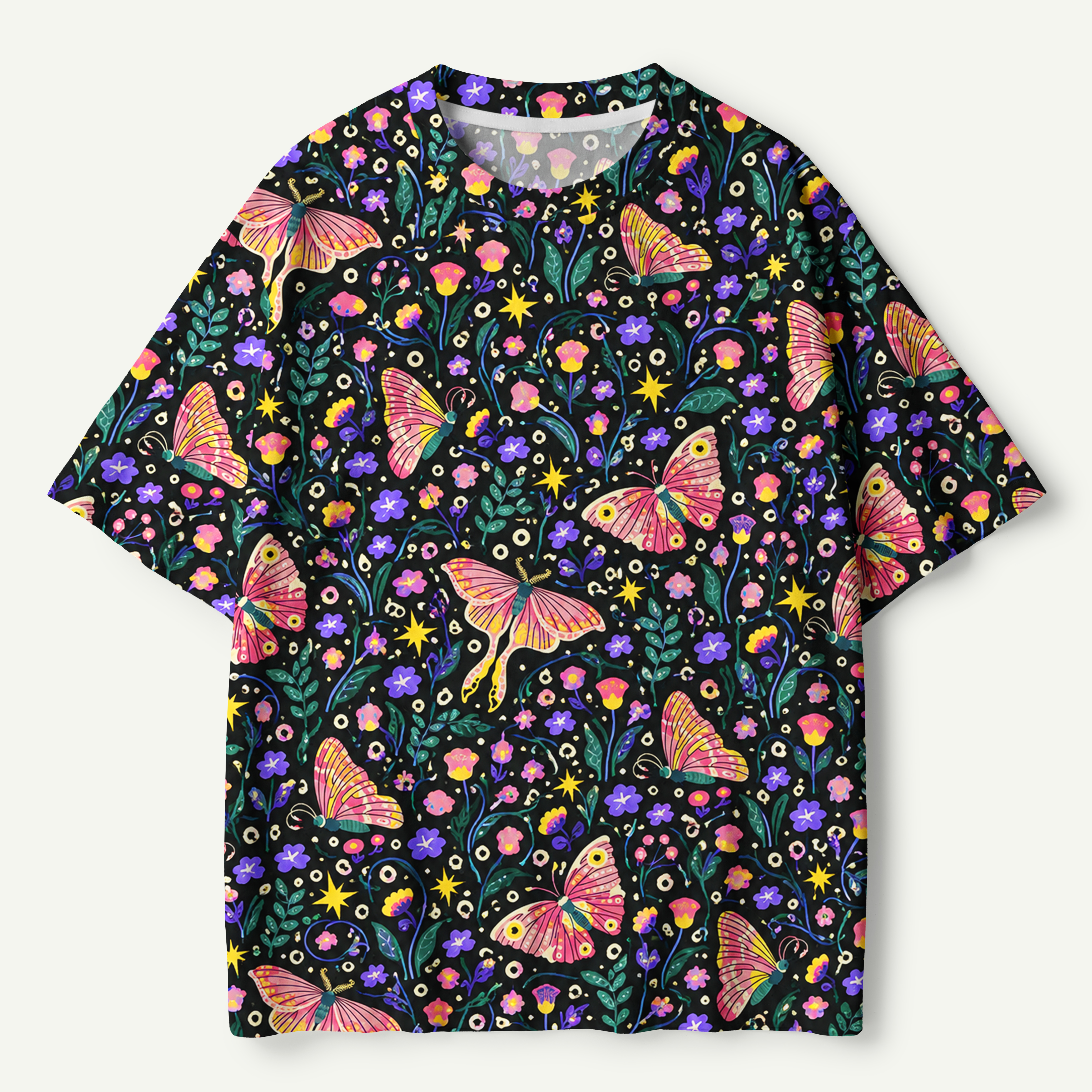 Midnight Mushroom Scatter Premium Pure Cotton Tee