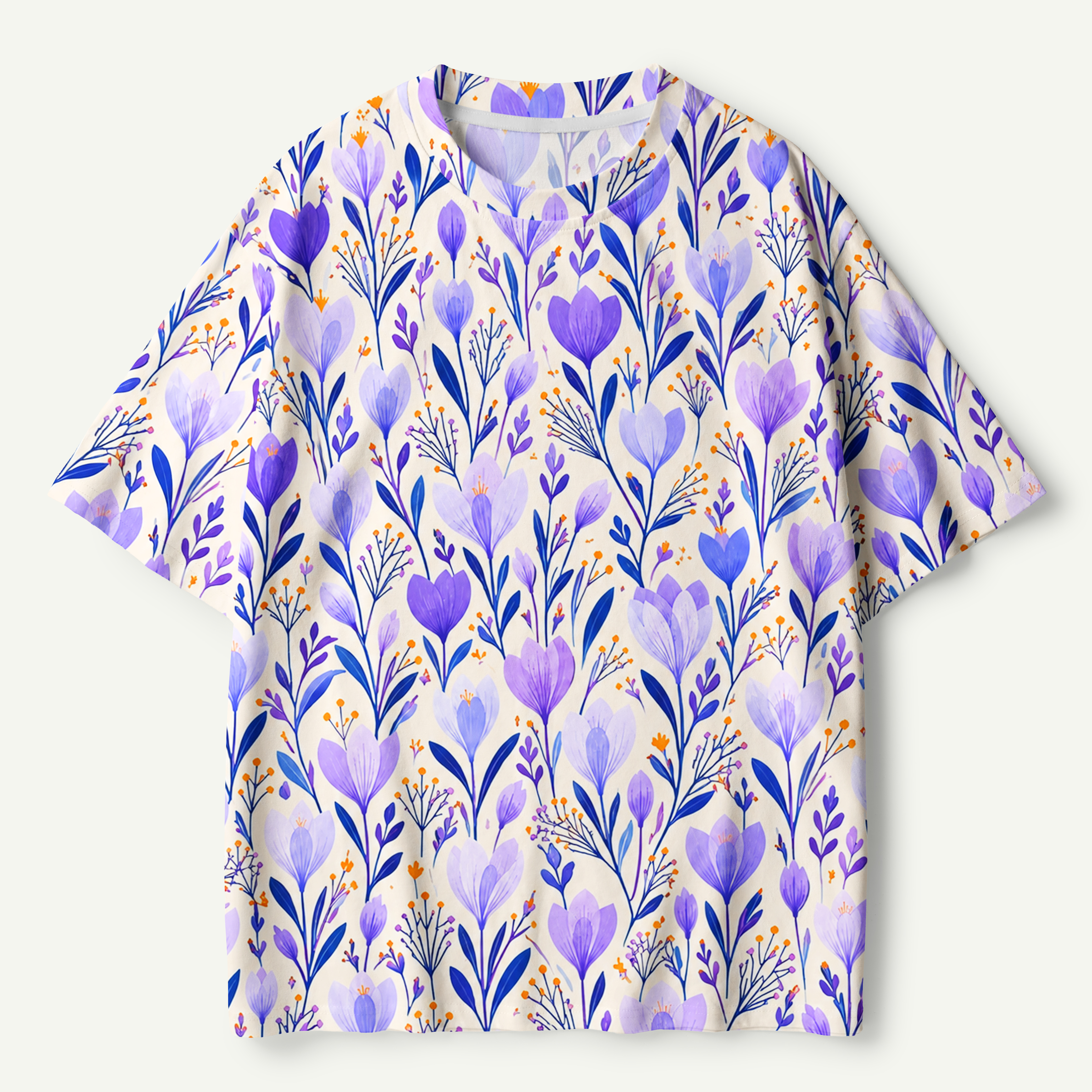 Indigo Heart Bloom Premium Pure Cotton Tee