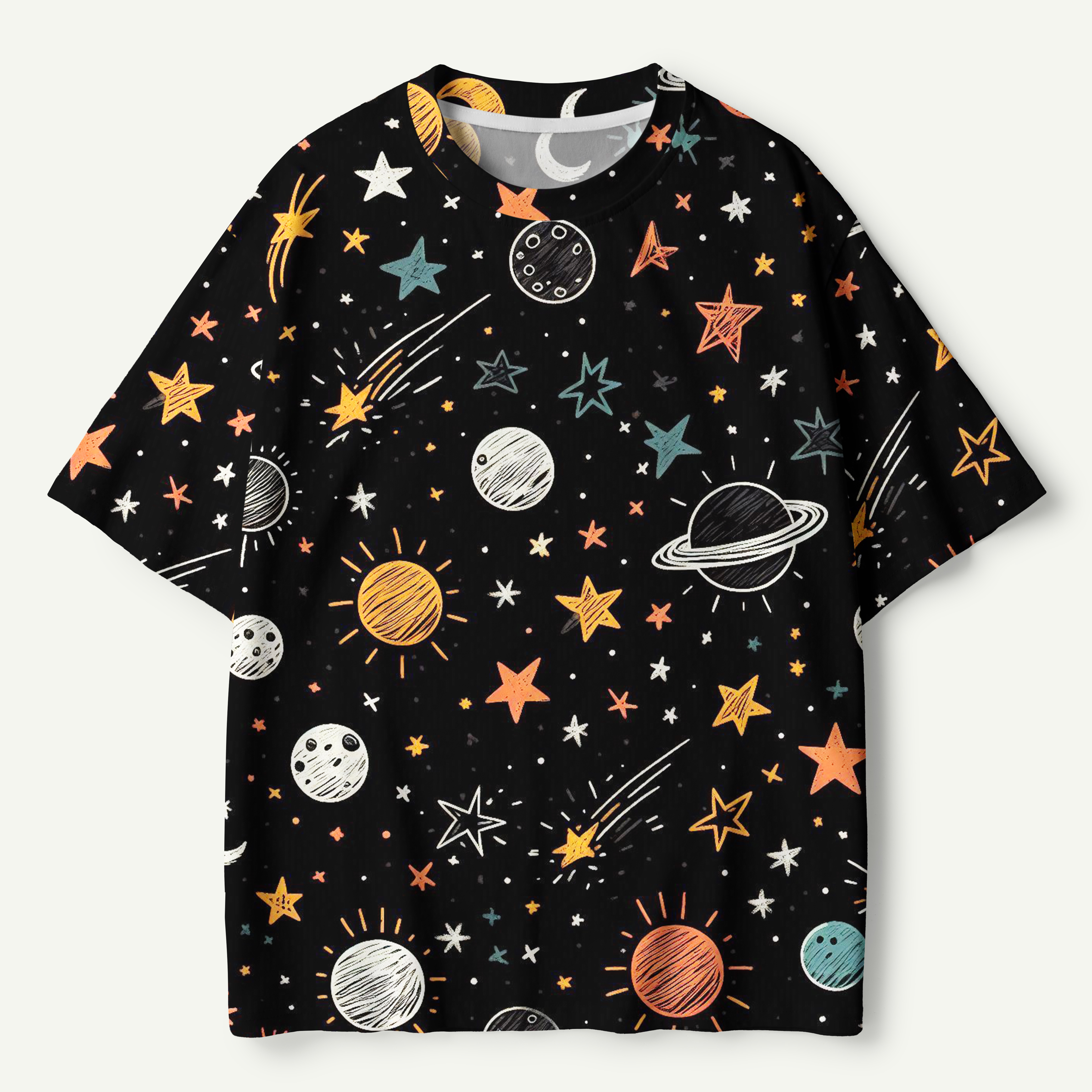 Midnight Cosmos Scatter Premium Pure Cotton Tee