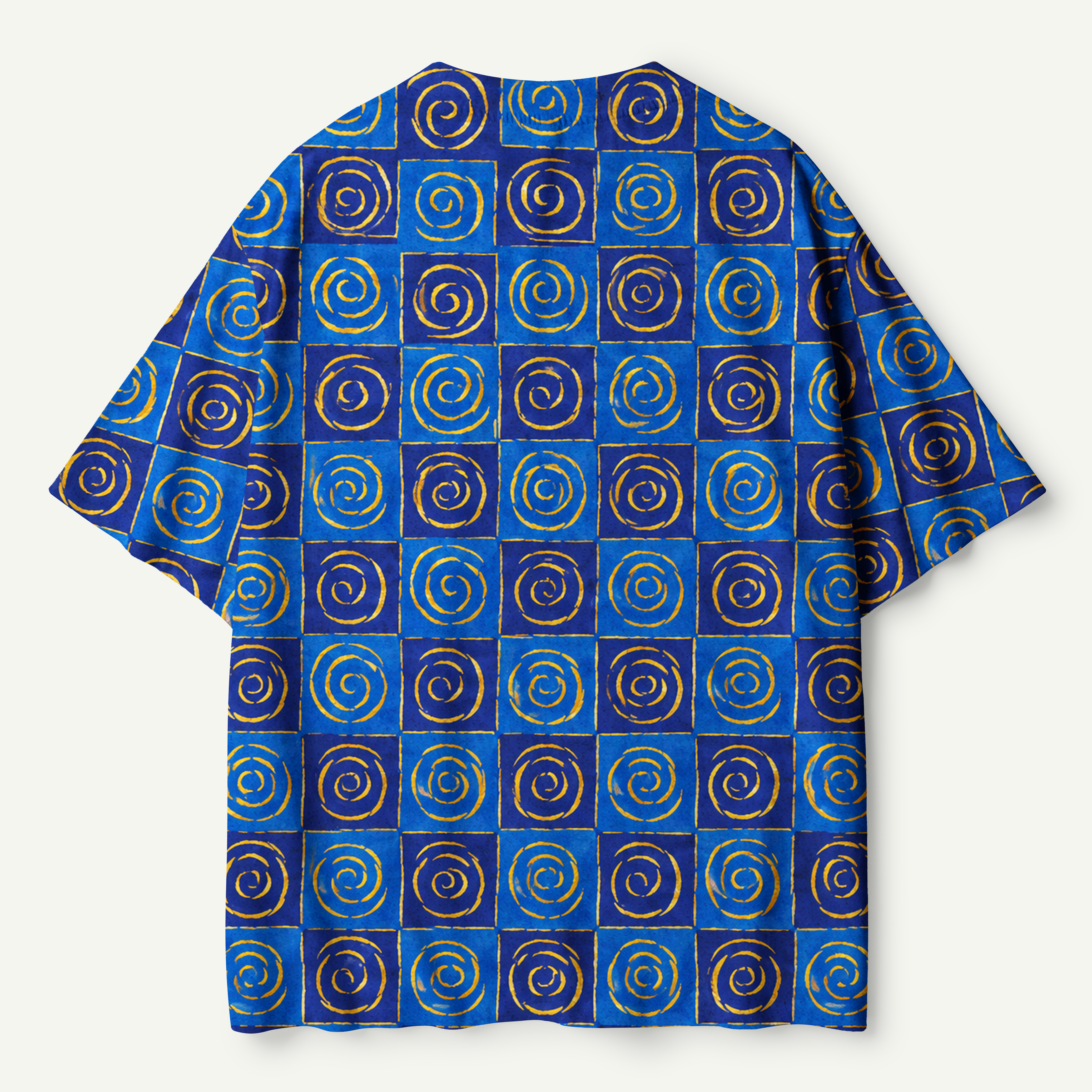 Cobalt Spiral Mosaic Premium Pure Cotton Tee